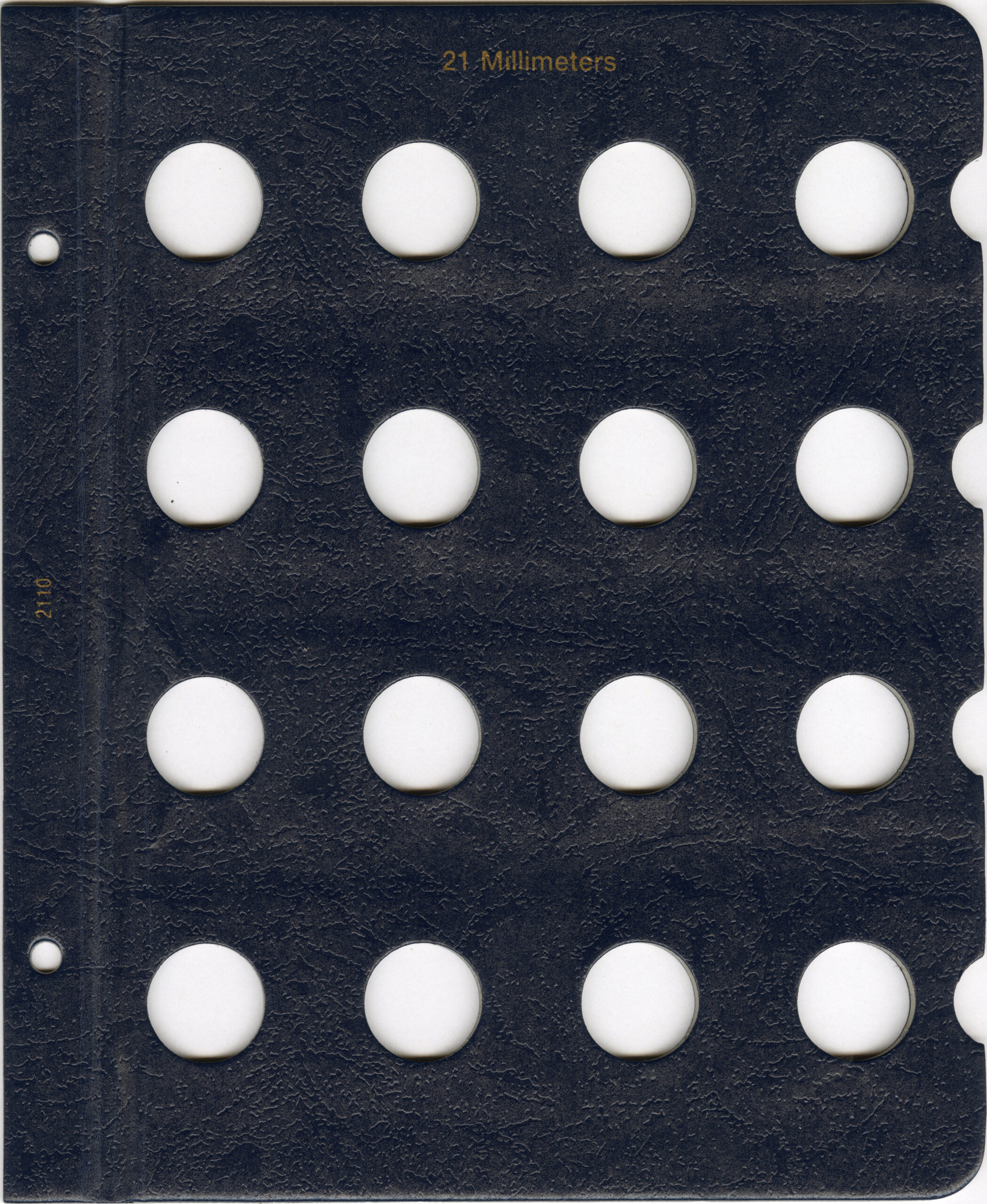 Whitman Classic® Coin Album Blank Page - 21mm: Plain, No Dates