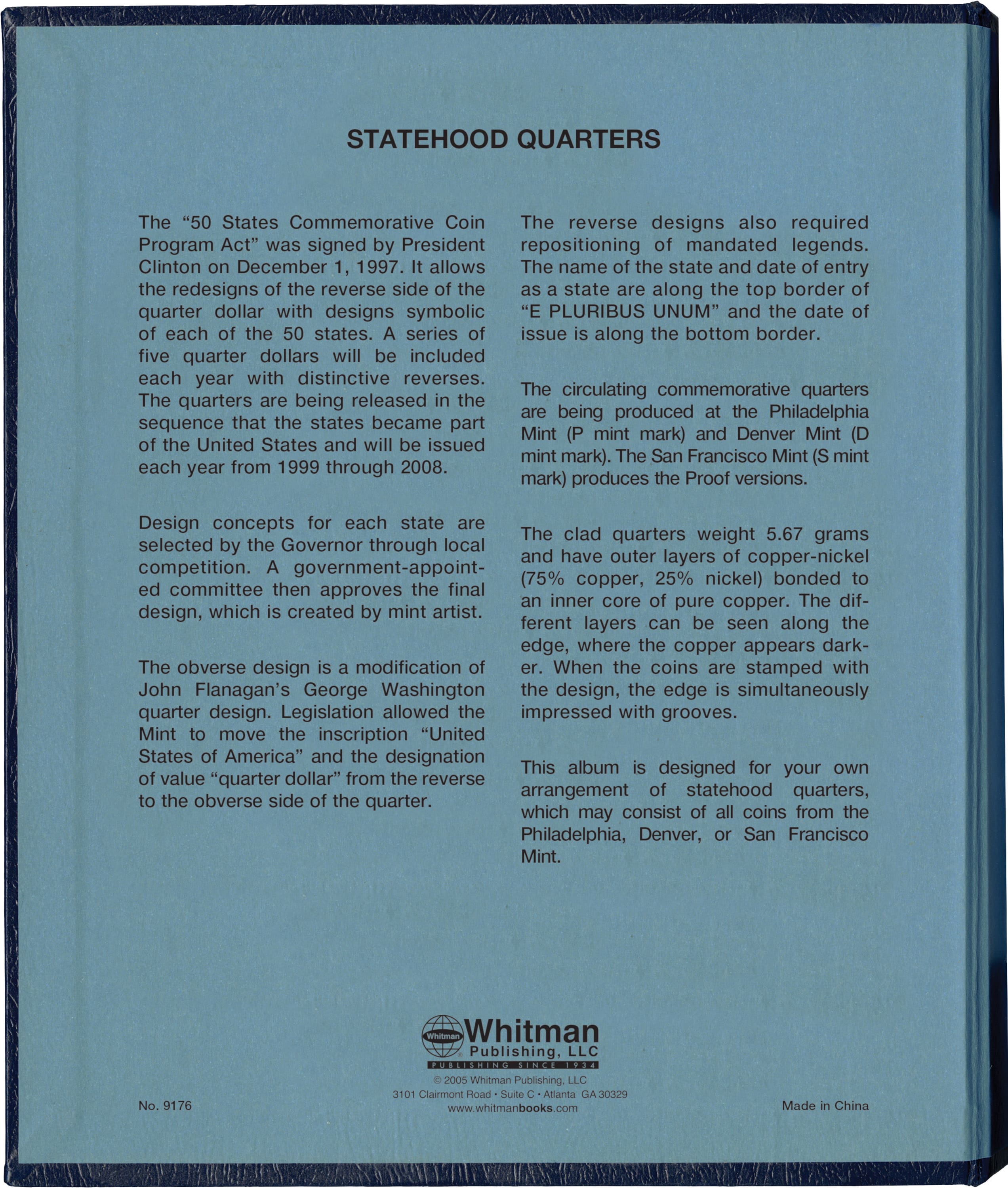 Statehood Quarters Coin Collecting Bundle (1999–2008) - Full Set 50 UNC Coins (P Mint) + Whitman Classic® Album - Image 6