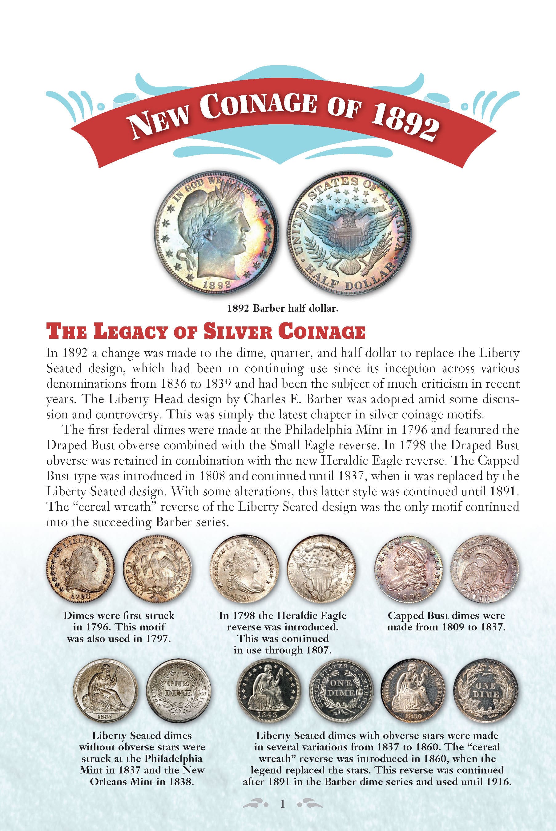 Barber Coin Collecting Starter Bundle - Guide Book + Whitman Classic Albums for Dimes, Quarters & Halves - Image 14