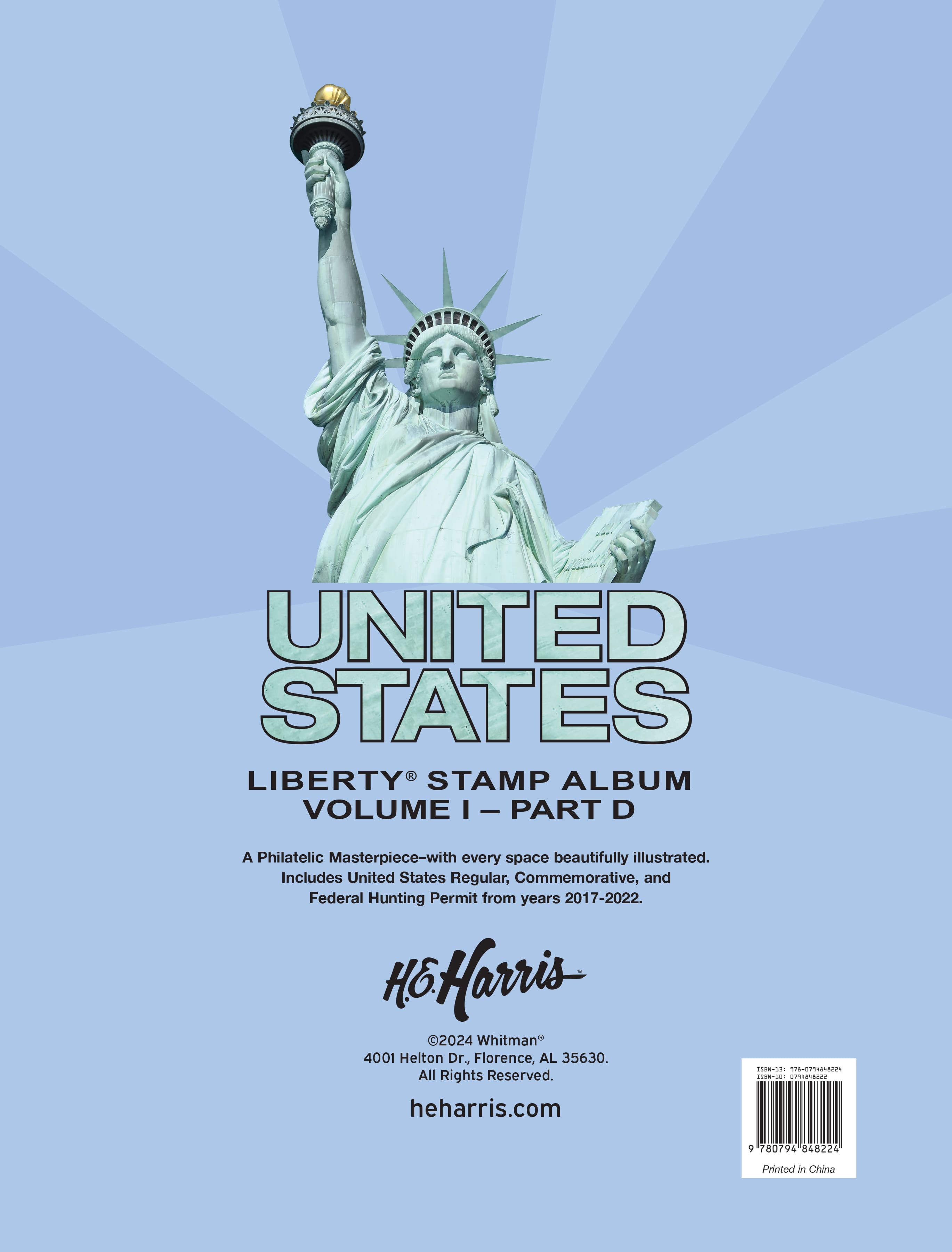 H.E. Harris® U.S. Liberty® Stamp Album Pages – Volume I, Part D (2017–2022) - Image 2