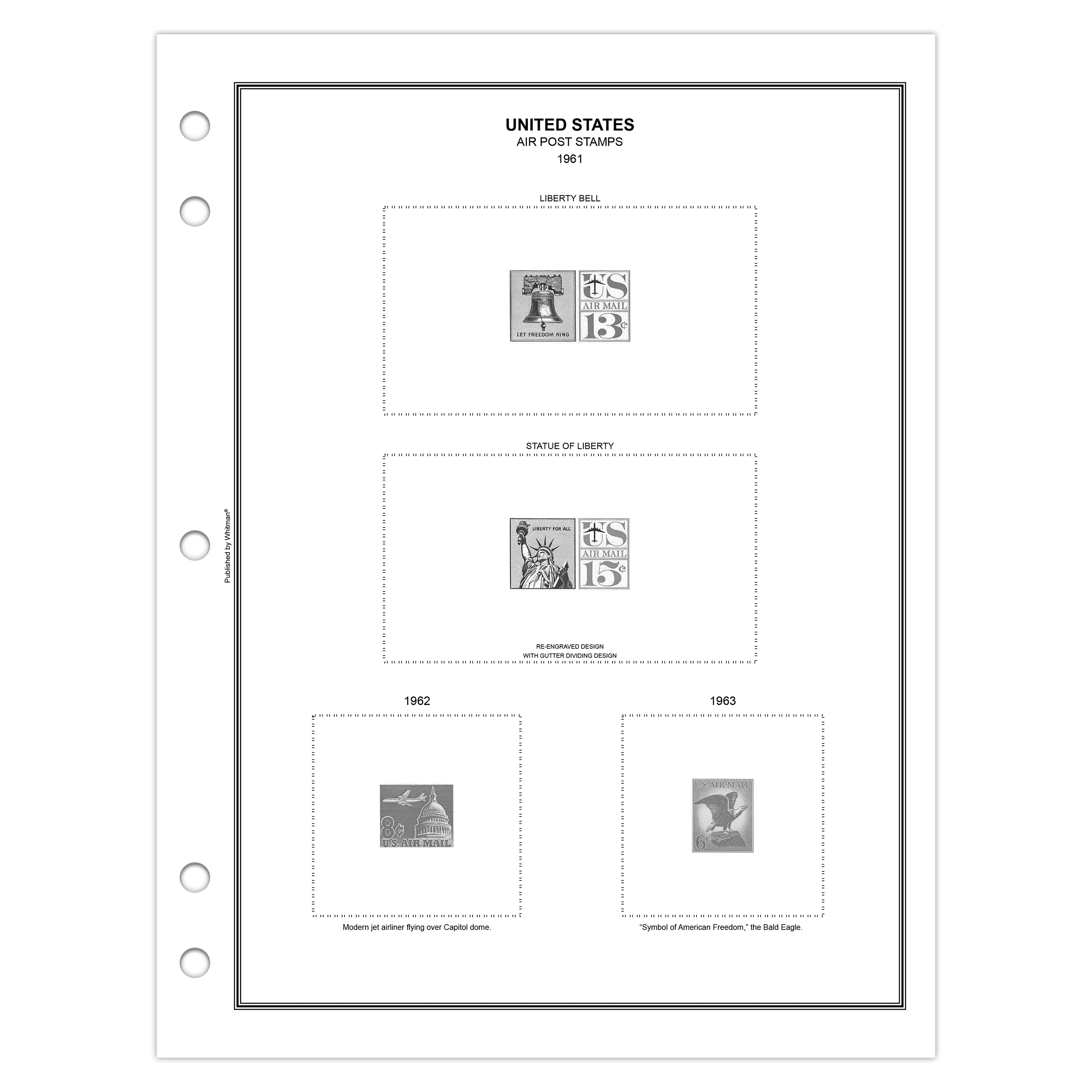 H.E. Harris® U.S. Plate Block Stamp Album Pages – Volume A (1901–1963) - Image 4