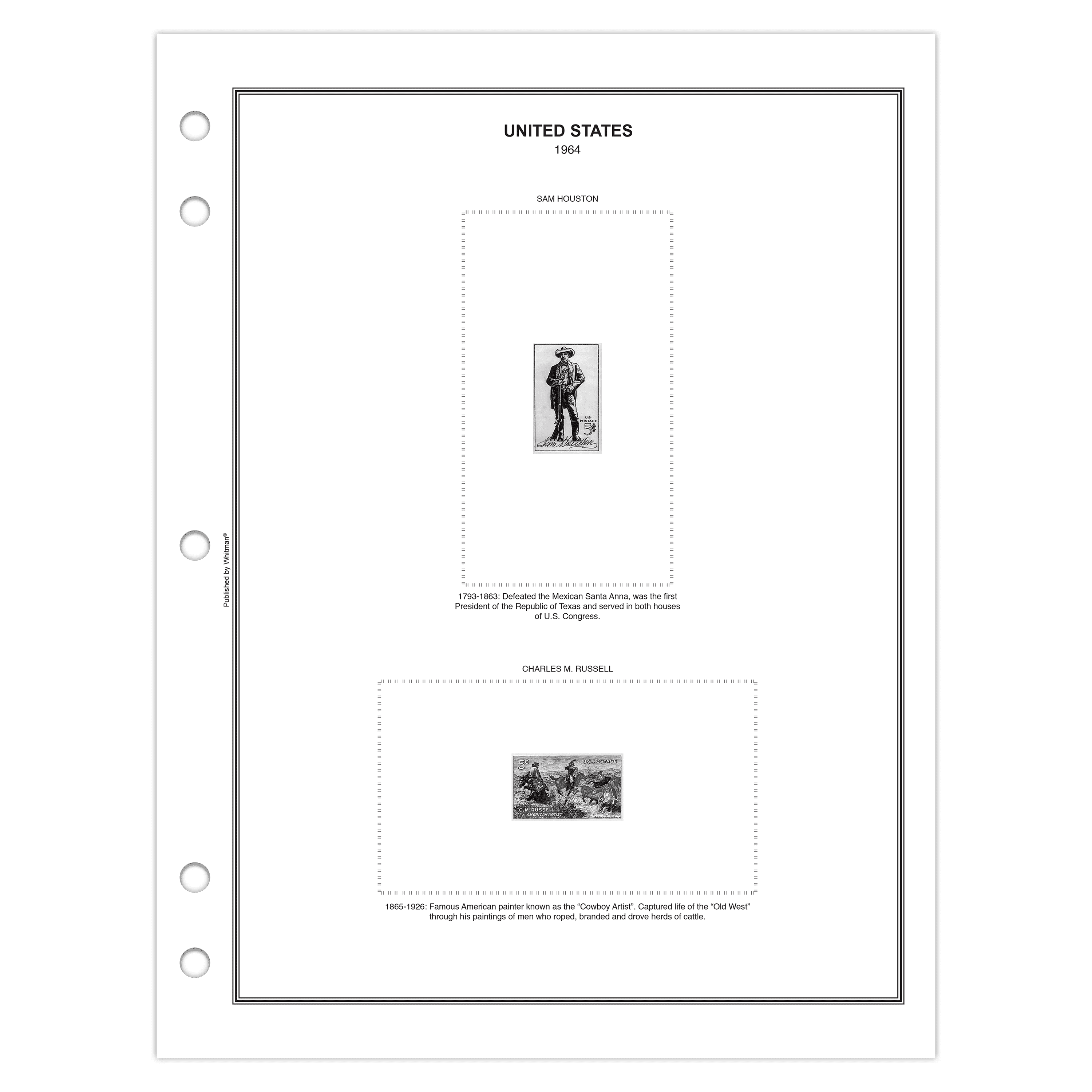 H.E. Harris® U.S. Plate Block Stamp Album Pages - Volume B (1964-1989) - Image 3
