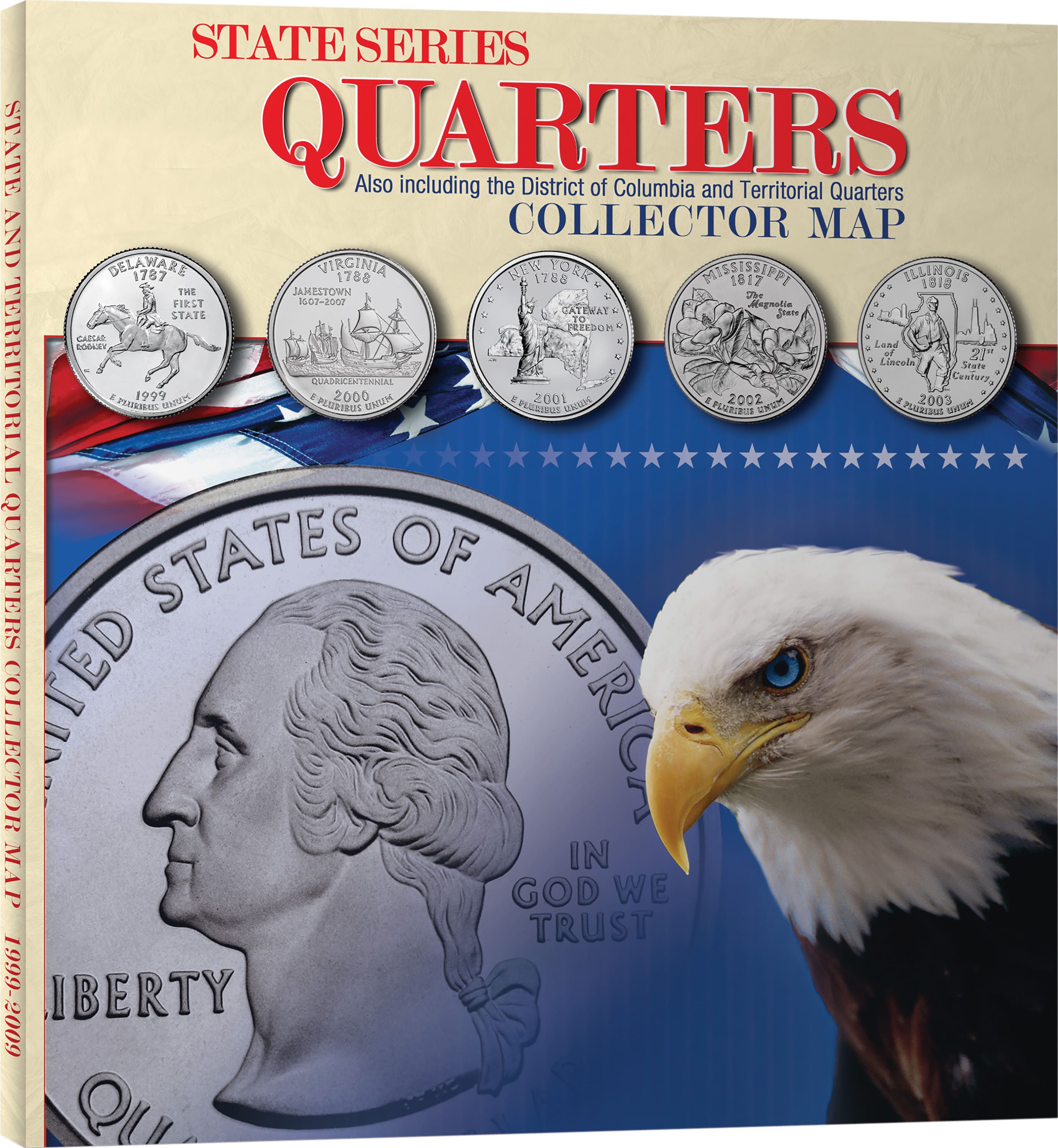 Whitman® Collector Oversized Coin Map - Statehood, D.C., and Territorial Quarters: 1999-2009 (Single Mint) - Image 4