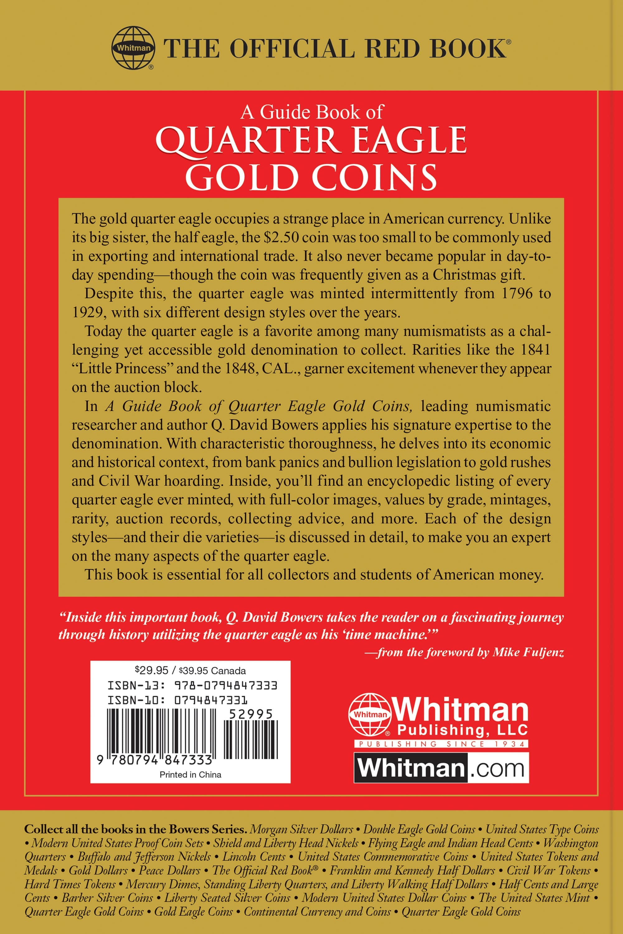 Red Book Series #26: A Guide Book of Quarter Eagle Gold Coins – History, Values, Collecting