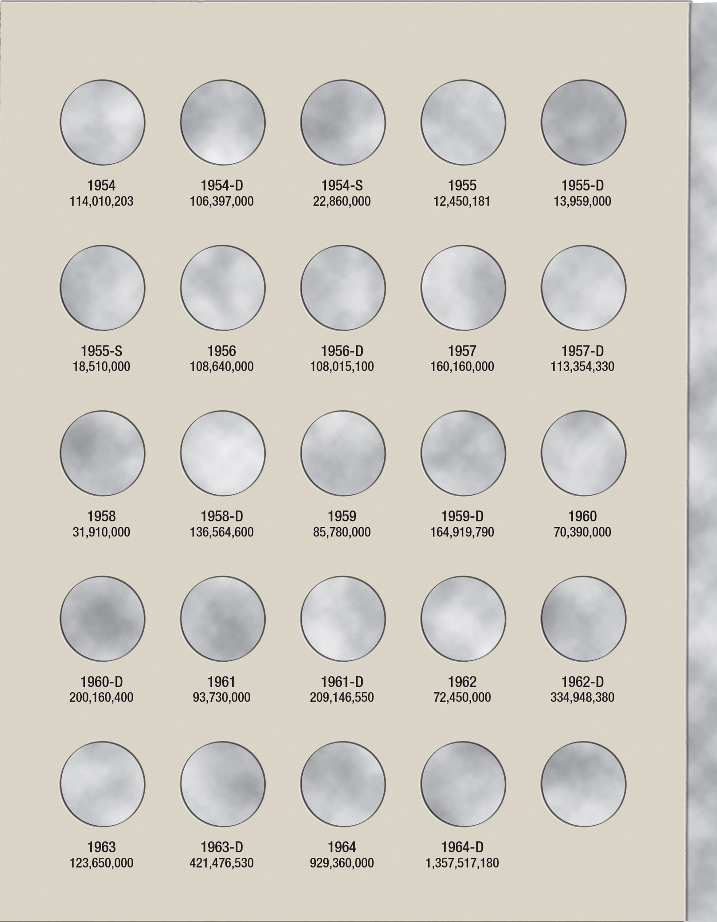 H.E. Harris® Coin Folder – Roosevelt Dimes Collection #1: 1946-1964