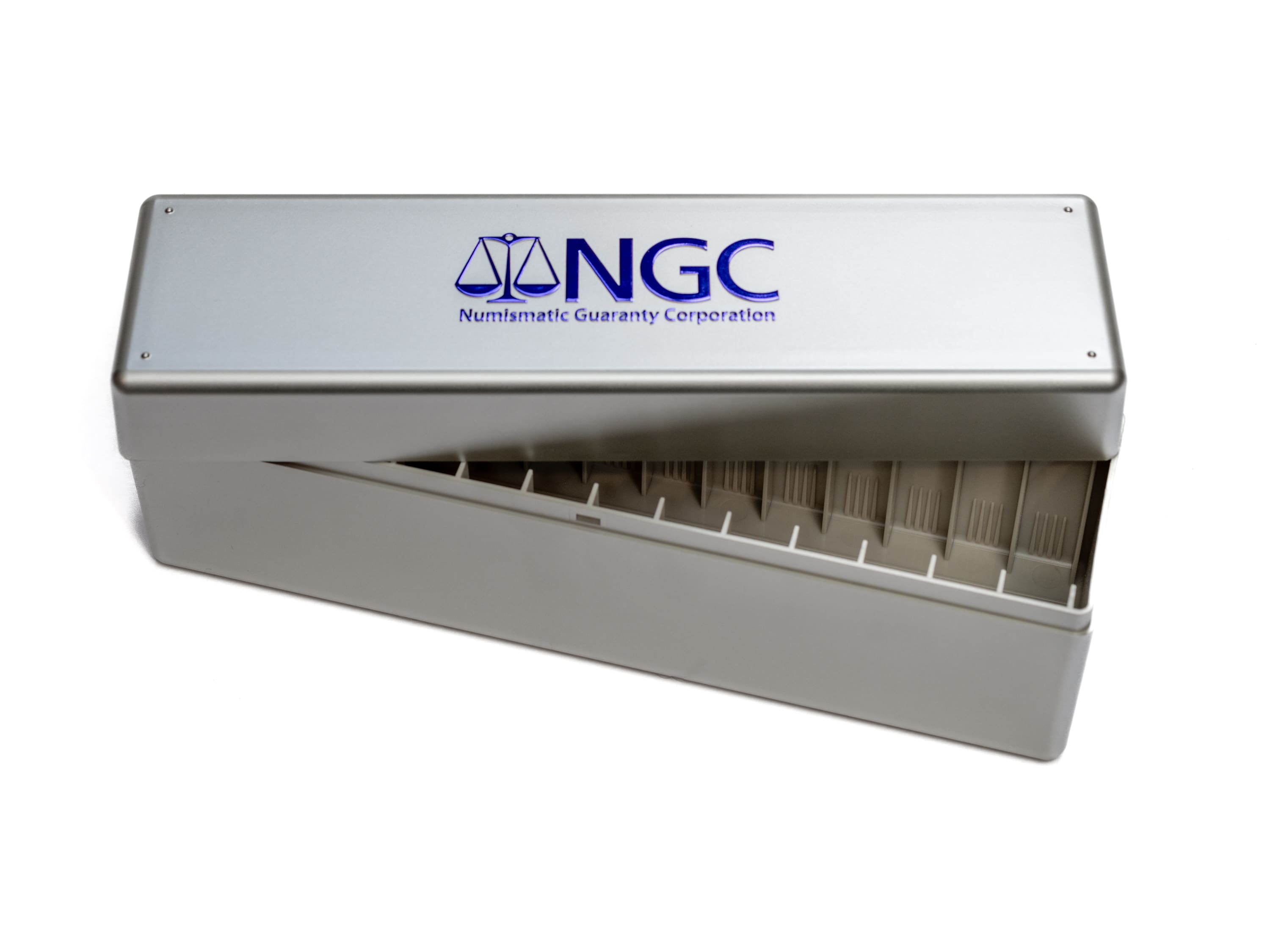 NGC® Double Thick Coin Slab Storage Box, Silver | Whitman Publishing