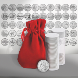Statehood Series Quarters, Full Set of 50 Uncirculated State Quarters (D Mint)