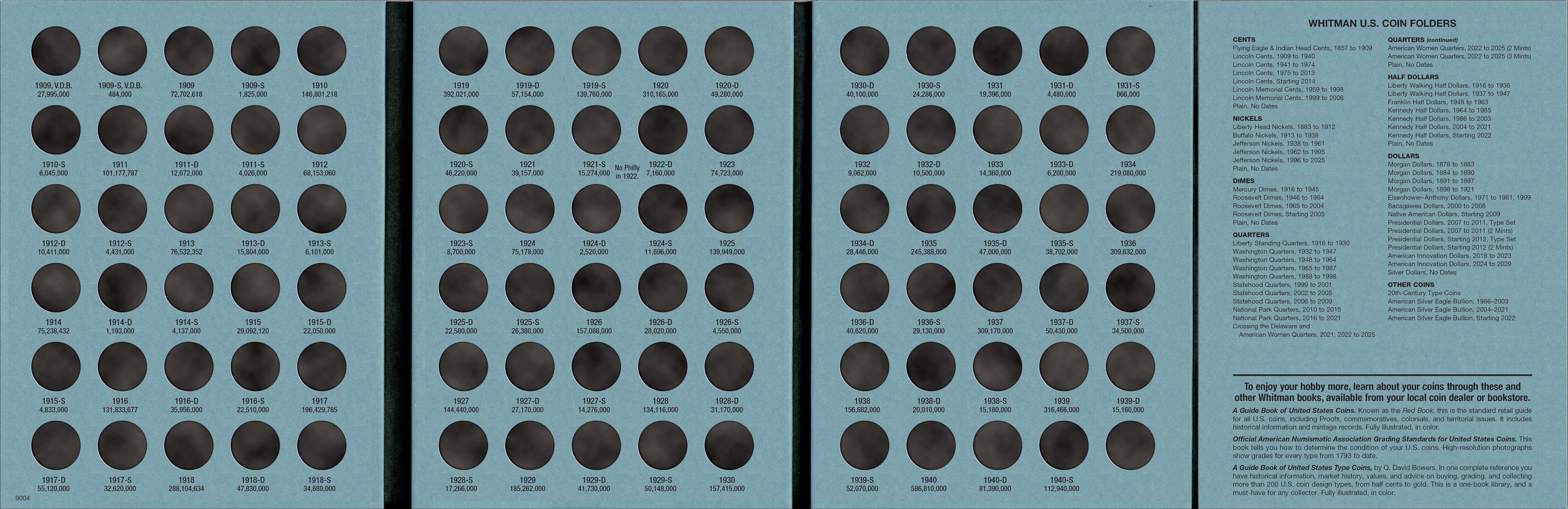 Official Whitman® Coin Folder – Lincoln Cents Collection #1: 1909-1940