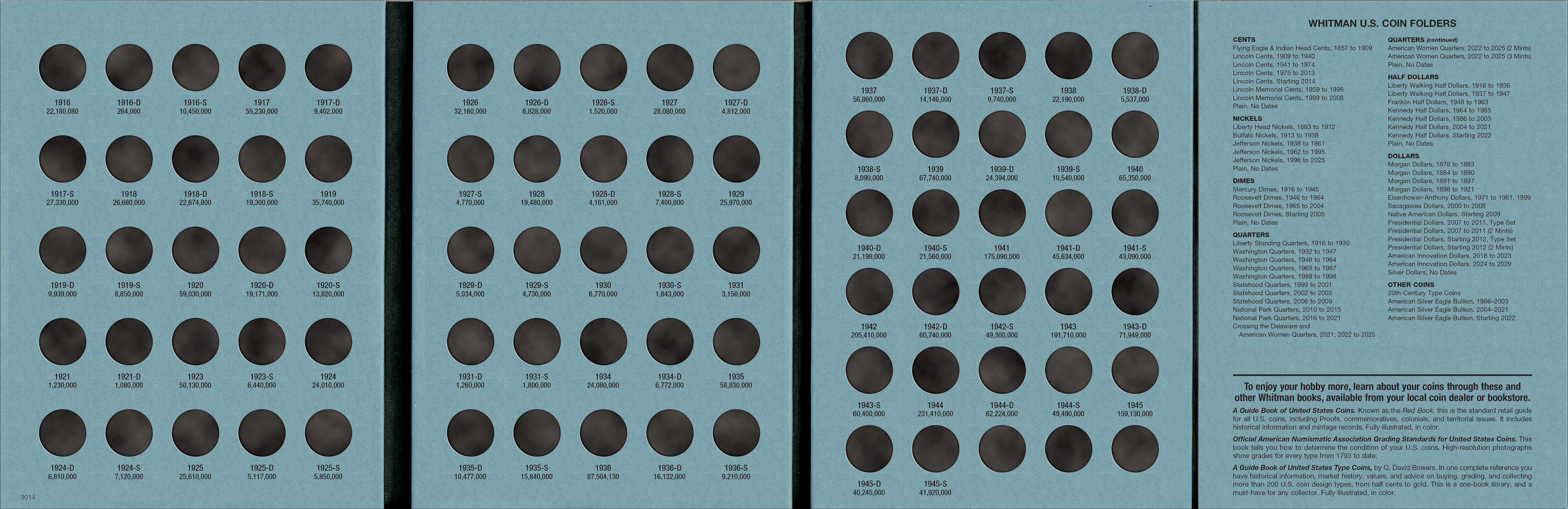 Official Whitman® Coin Folder – Mercury Dimes: 1916-1945