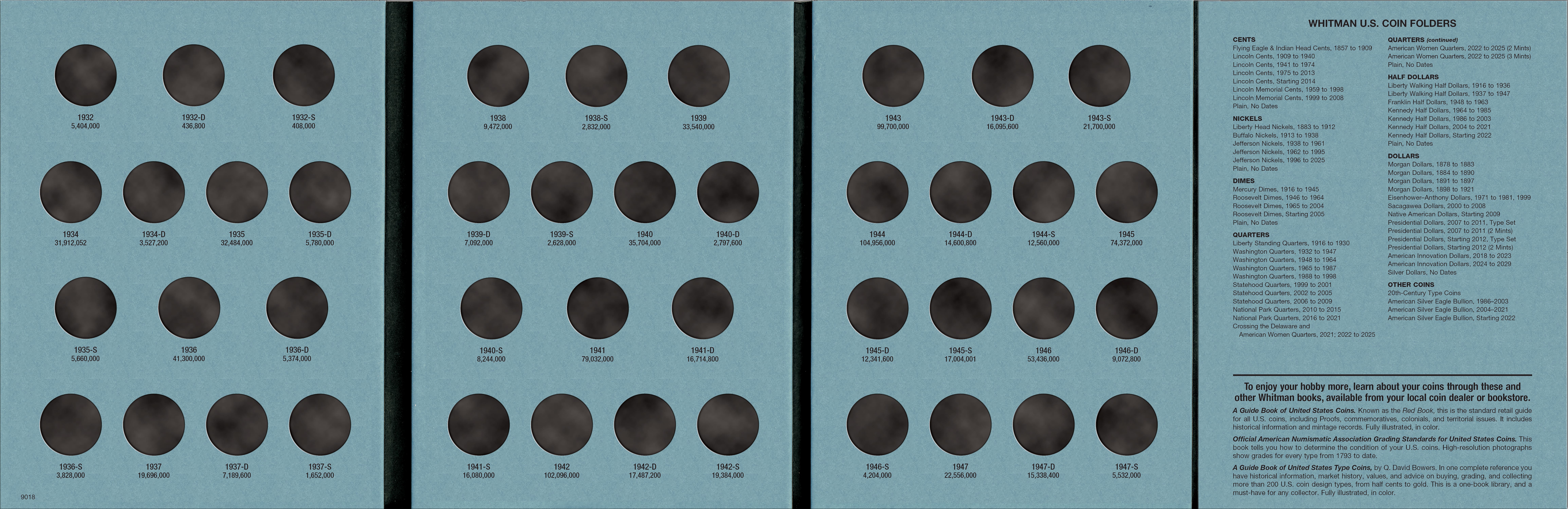Official Whitman® Coin Folder – Washington Quarters Collection #1: 1932-1947