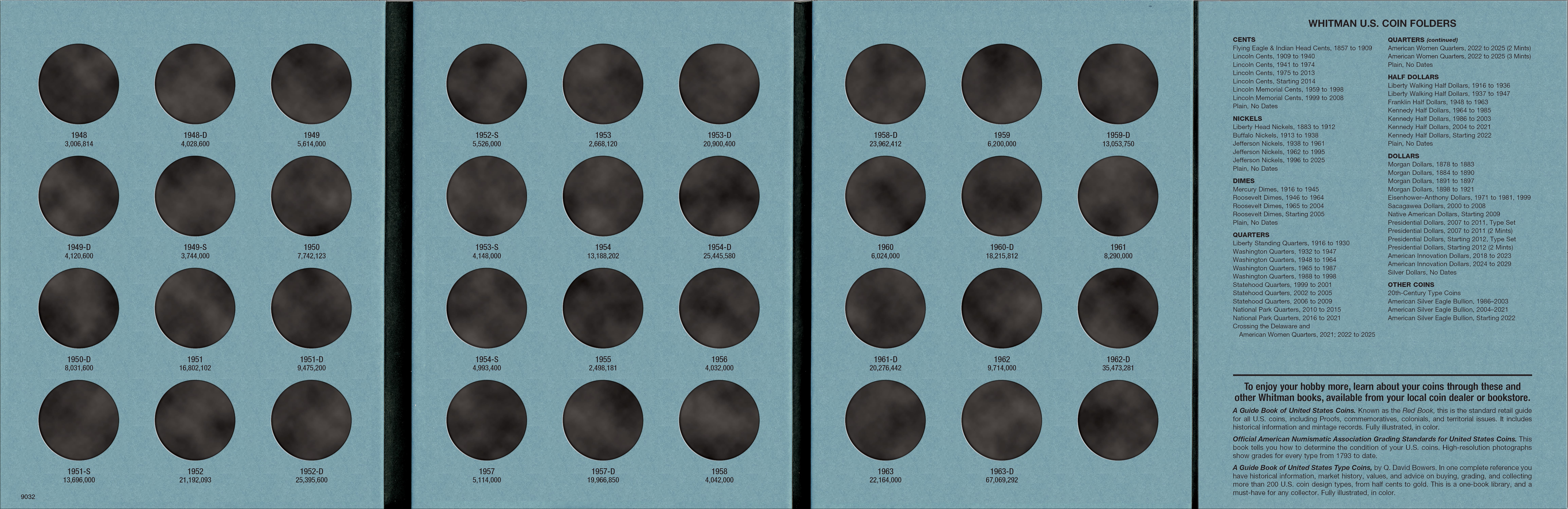 Official Whitman® Coin Folder – Franklin Half Dollars: 1948-1963