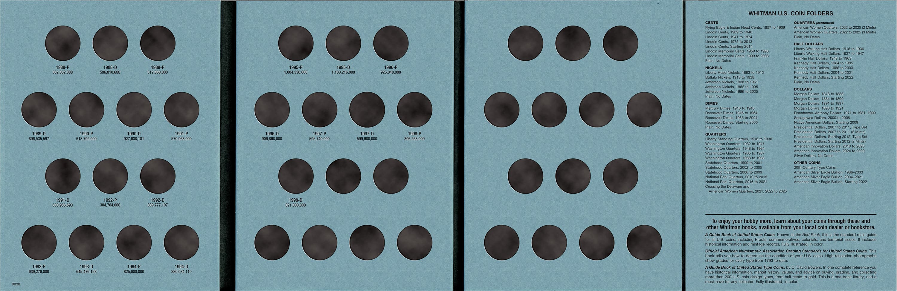 Official Whitman® Coin Folder – Washington Quarters Collection #4: 1988-1998