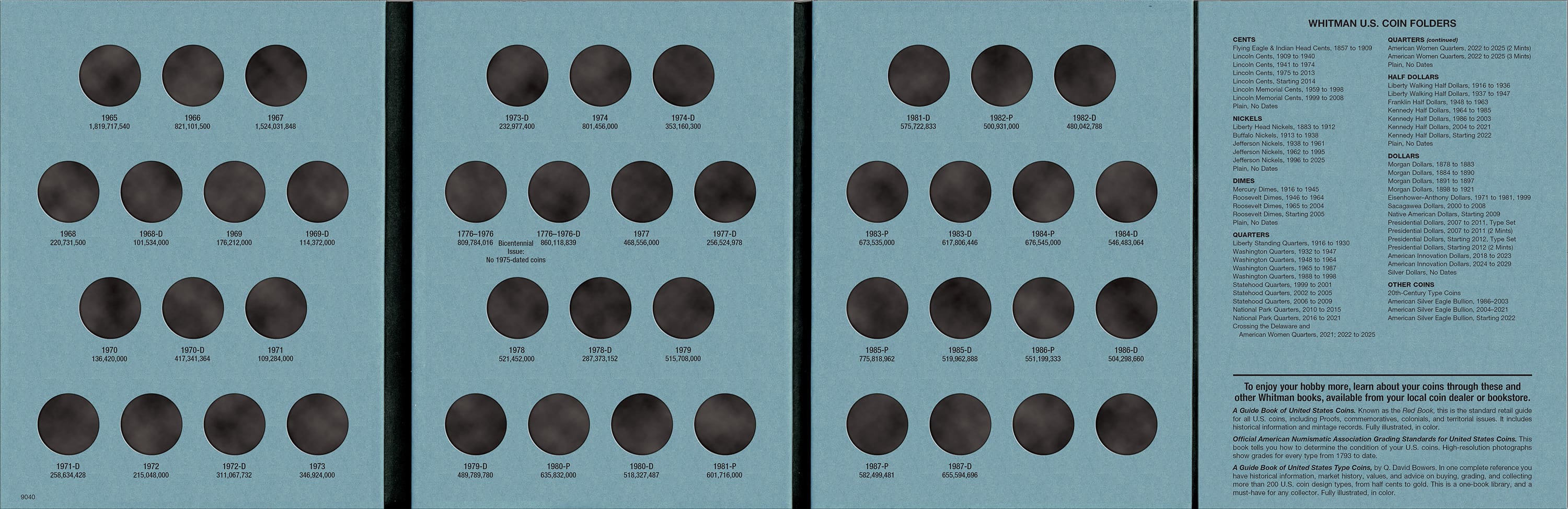Official Whitman® Coin Folder – Washington Quarters Collection #3: 1965-1987