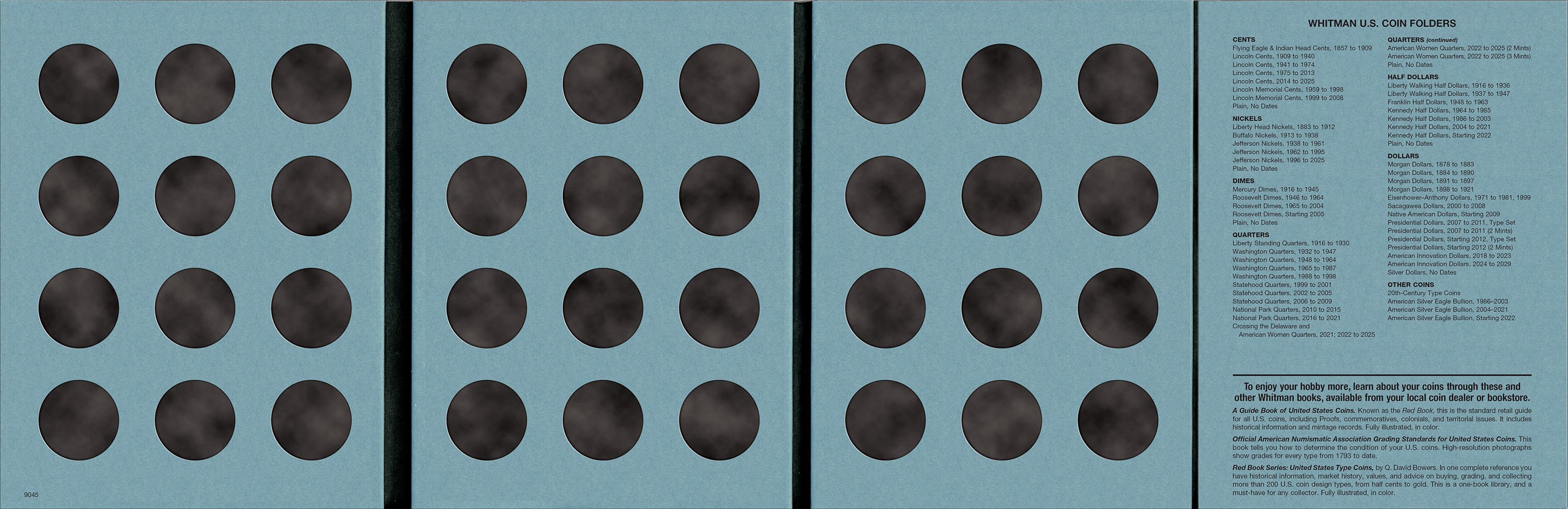 Official Whitman® Coin Folder – U.S. Half Dollars: Plain, No Dates – Plain
