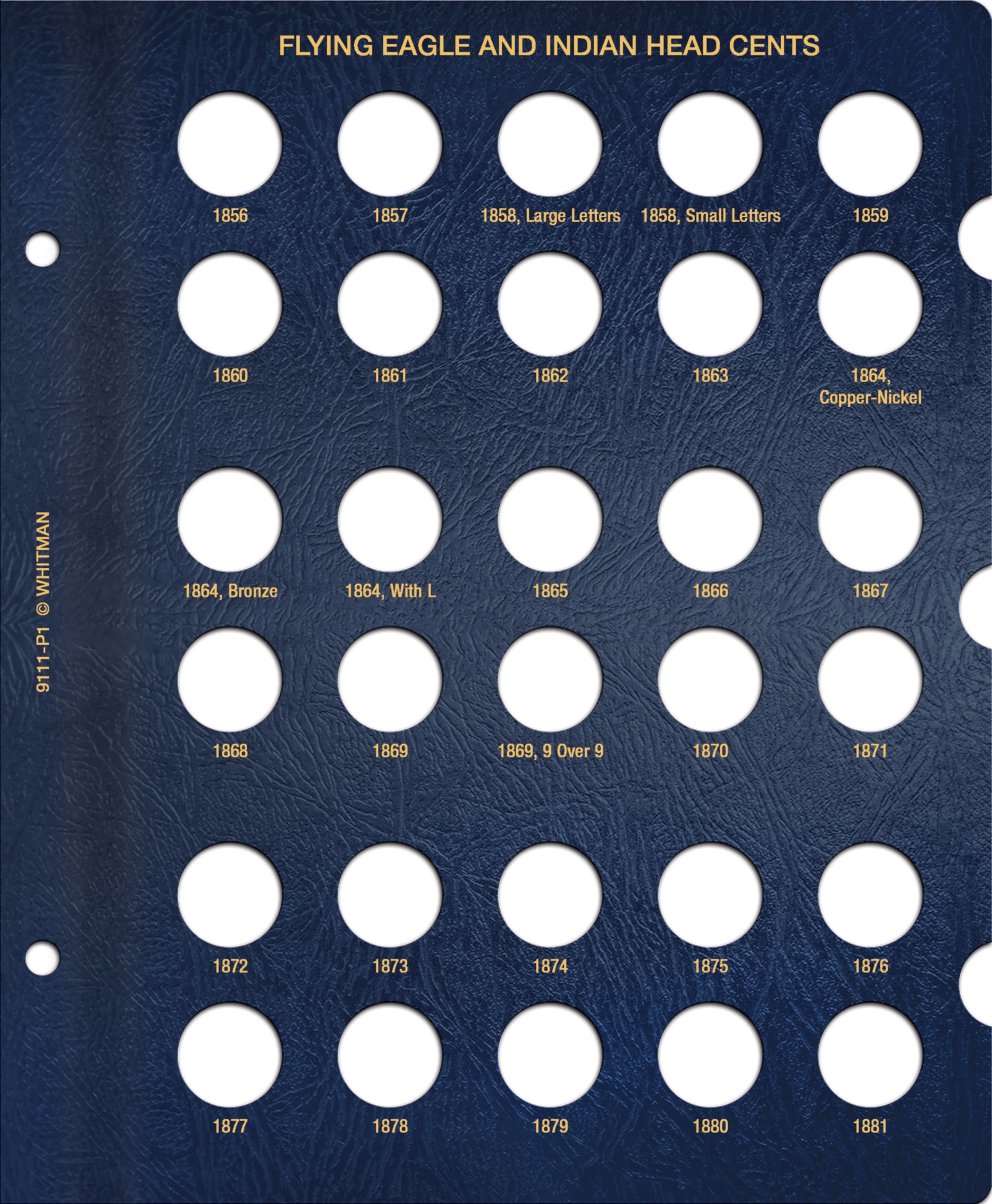 Whitman Classic® Coin Album – Flying Eagle and Indian Head Cents: 1856-1909 (P & S Mints)