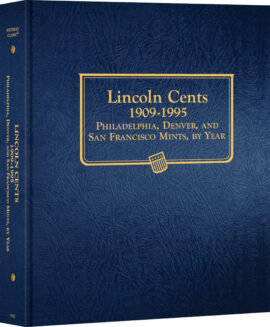 Whitman Classic® Coin Album – Lincoln Cents Volume #1: 1909-1995 (P, D, & S Mints) – Coin Album (Blue)