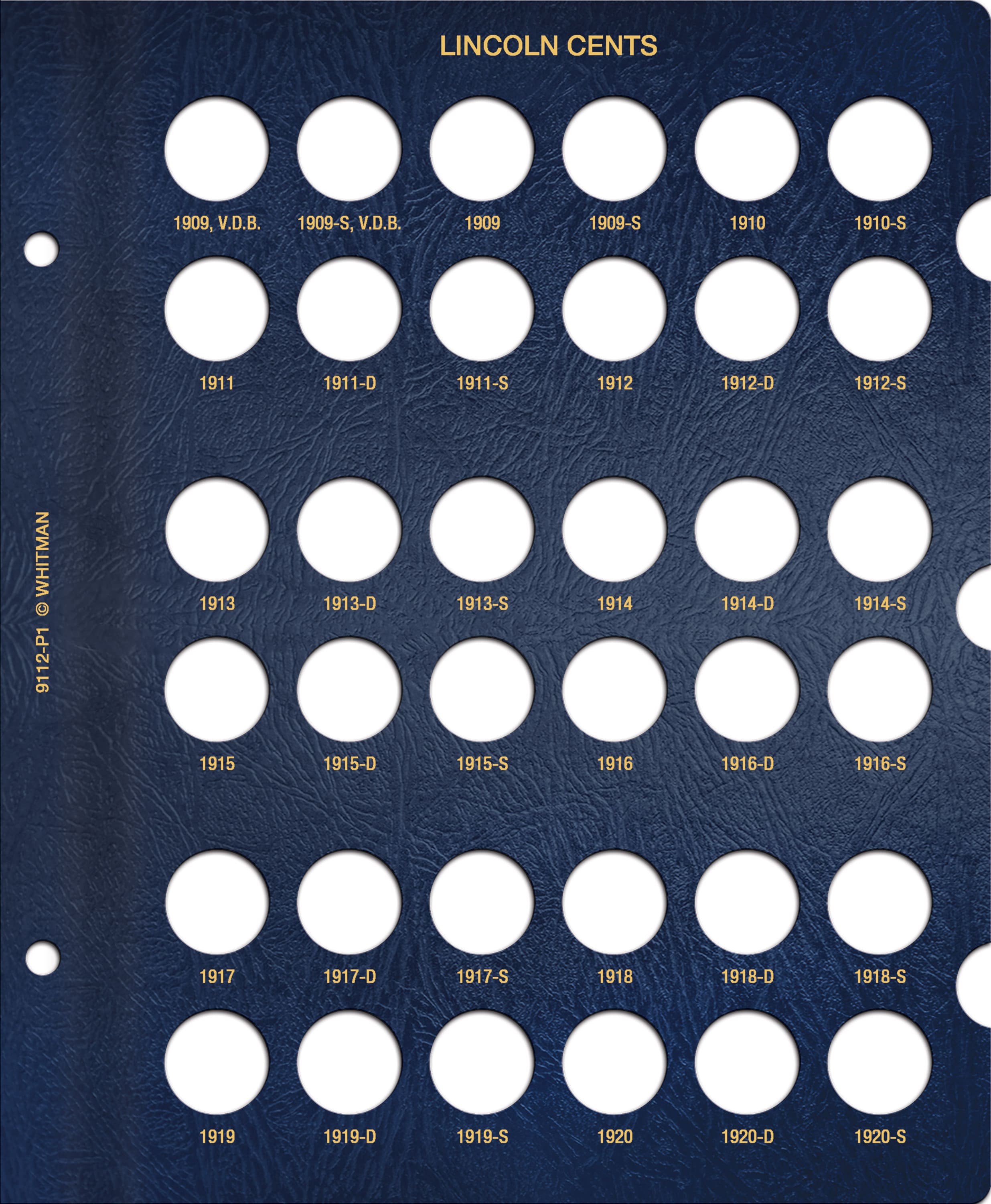 Whitman Classic® Coin Album – Lincoln Cents Volume #1: 1909-1995 (P, D, & S Mints)