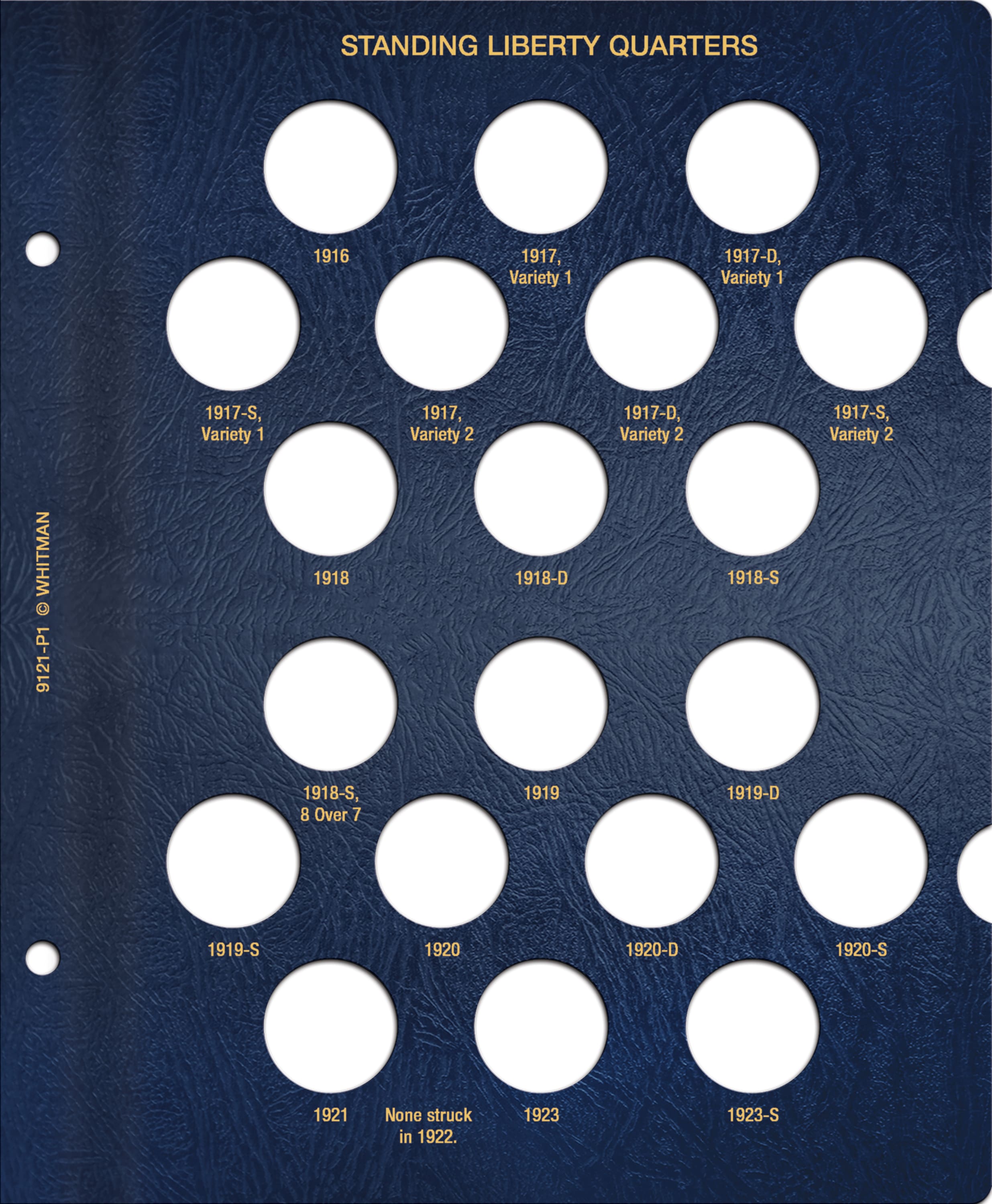 Whitman Classic® Coin Album – Standing Liberty Quarters: 1916-1930 (P, D, & S Mints)