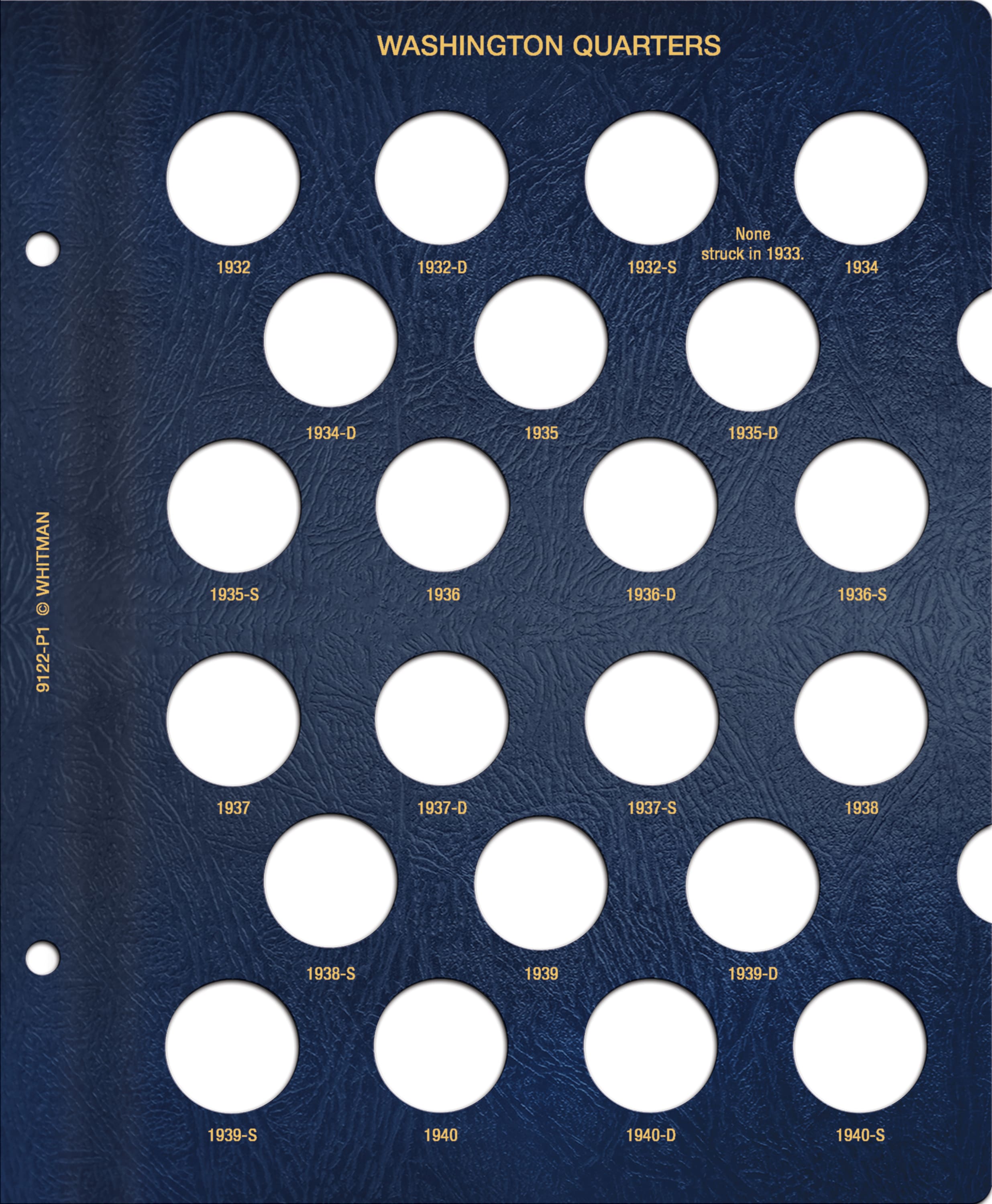 Whitman Classic® Coin Album – Washington Quarters Volume #1: 1932-1990 (P, D, & S Mints)