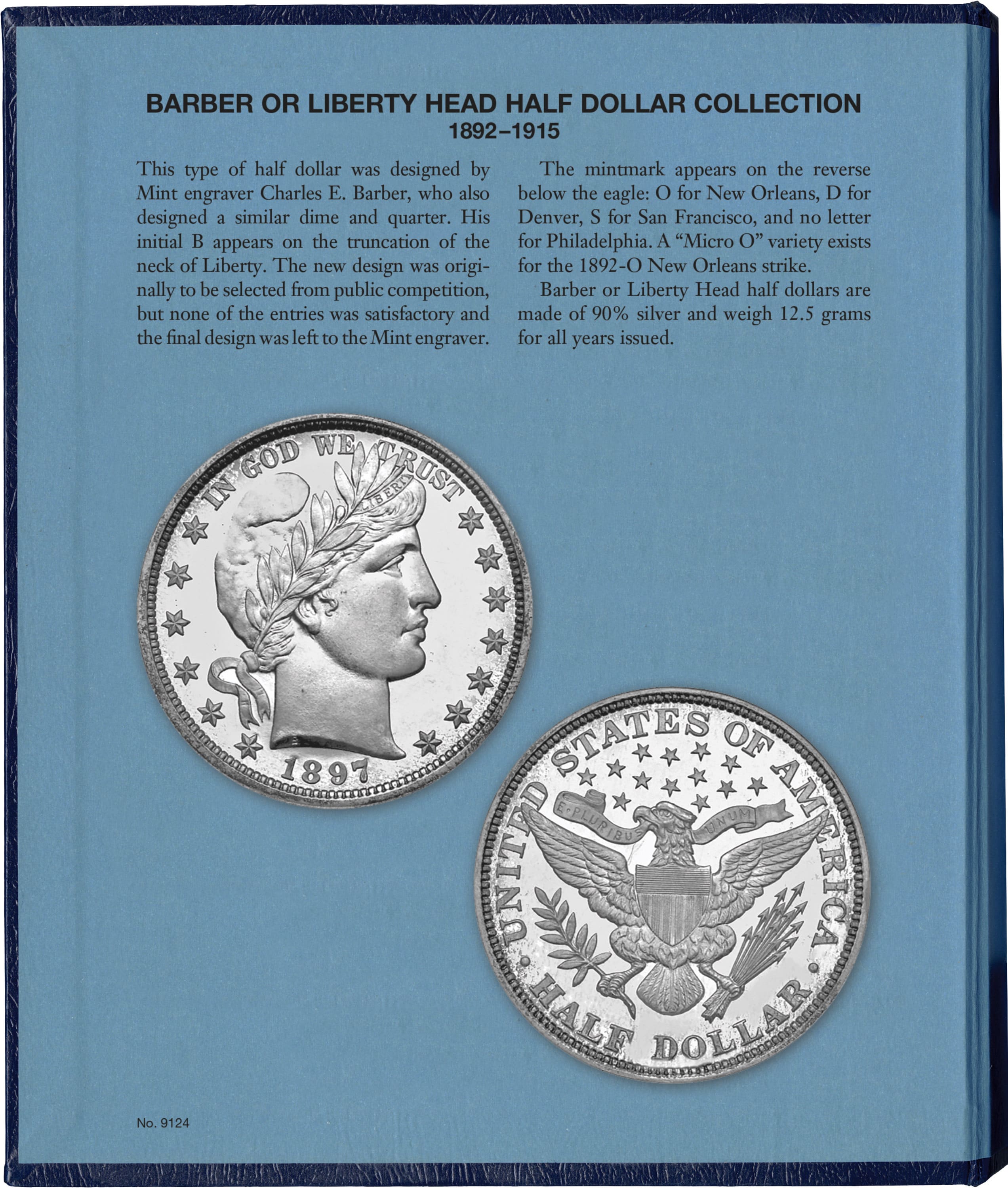 Whitman Classic® Coin Album – Barber (Liberty Head) Half Dollars: 1892-1915 (P, D, O, & S Mints)