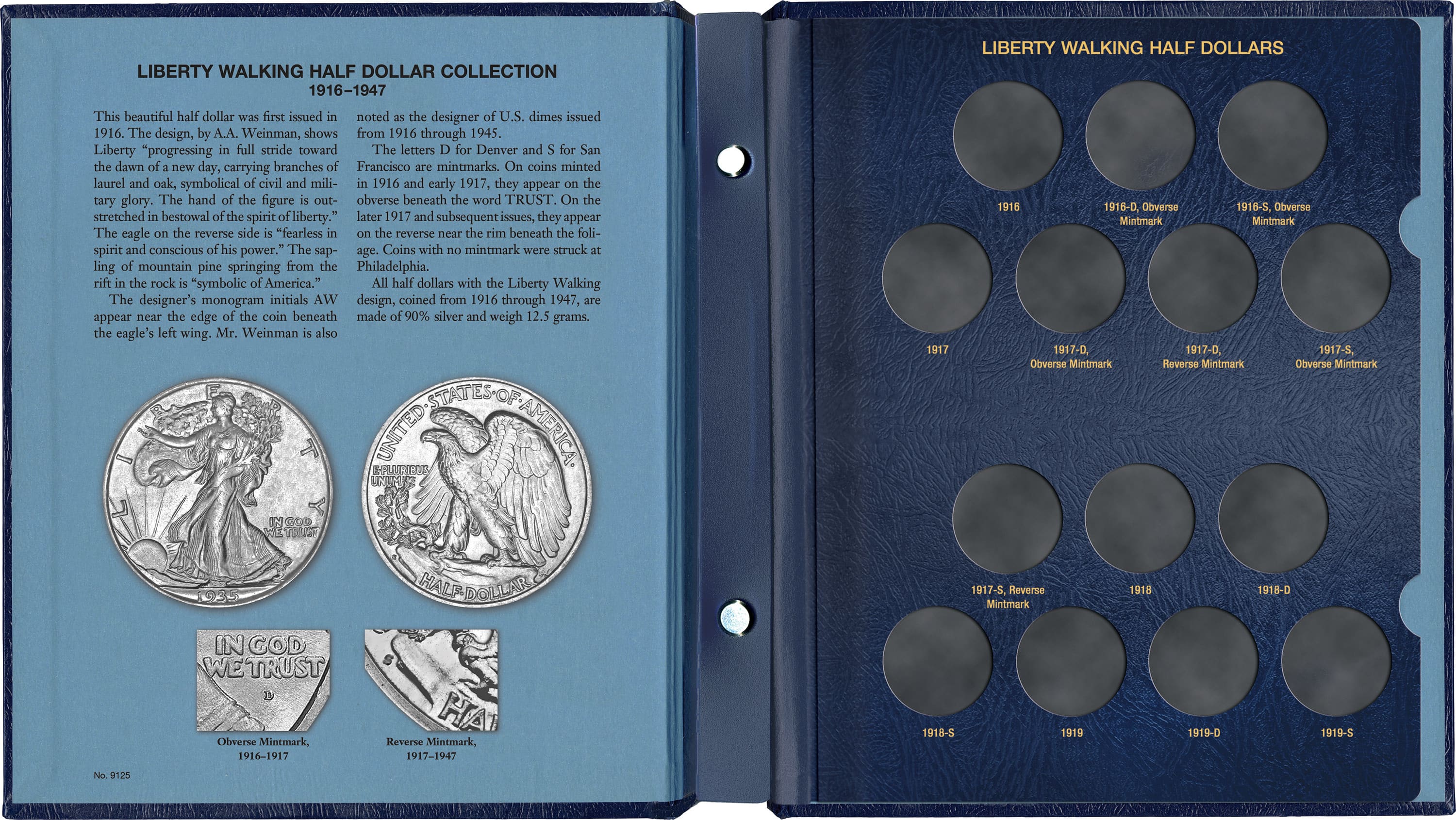 Whitman Classic® Coin Album - Liberty Walking Half Dollars: 1916