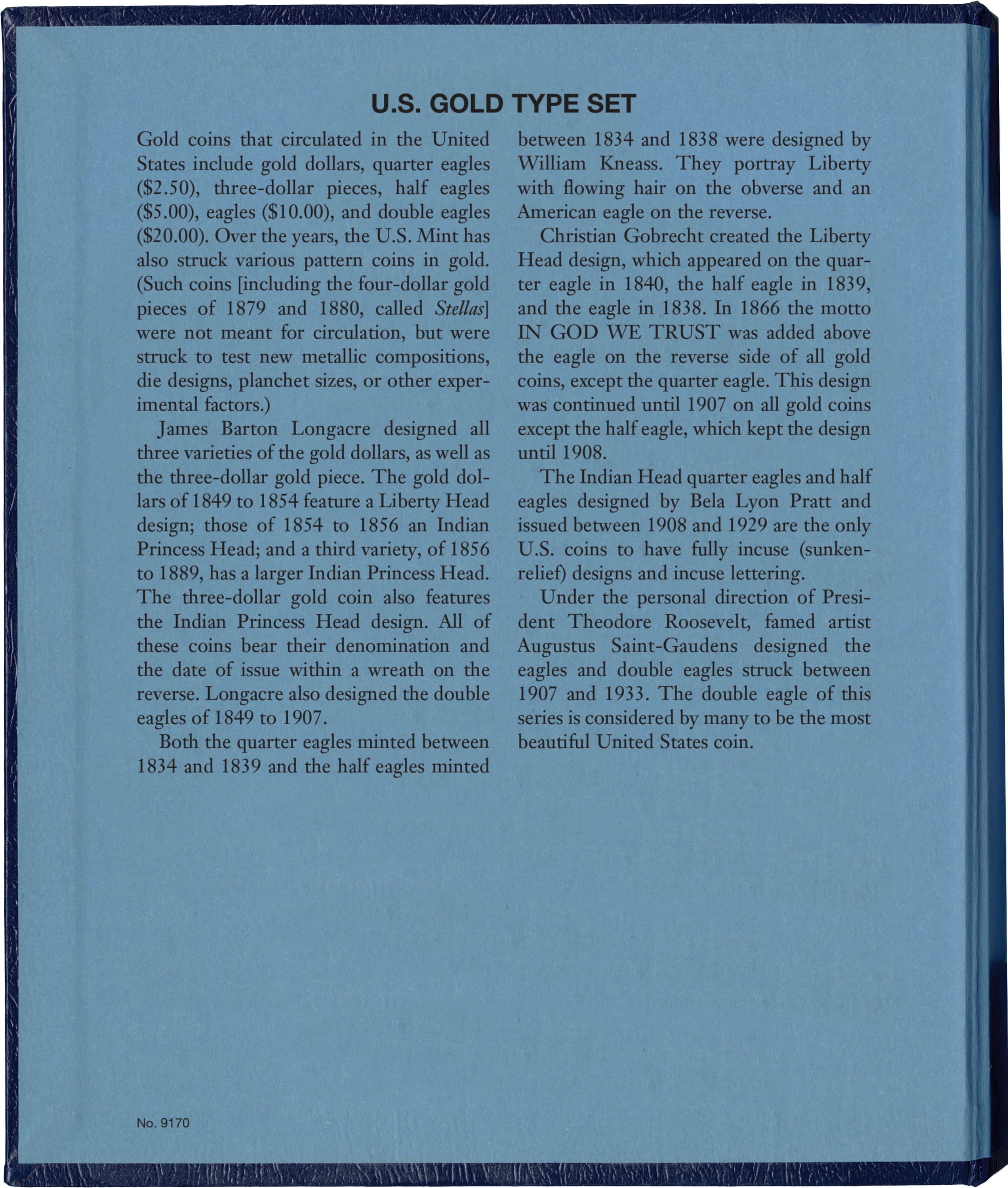 Whitman Classic® Coin Album – U.S. Gold Coin Type Set