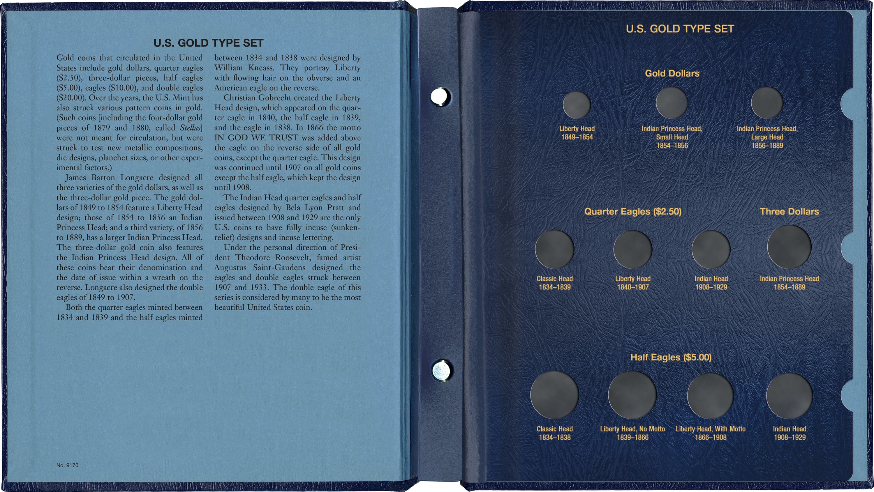 Whitman Classic® Coin Album – U.S. Gold Coin Type Set