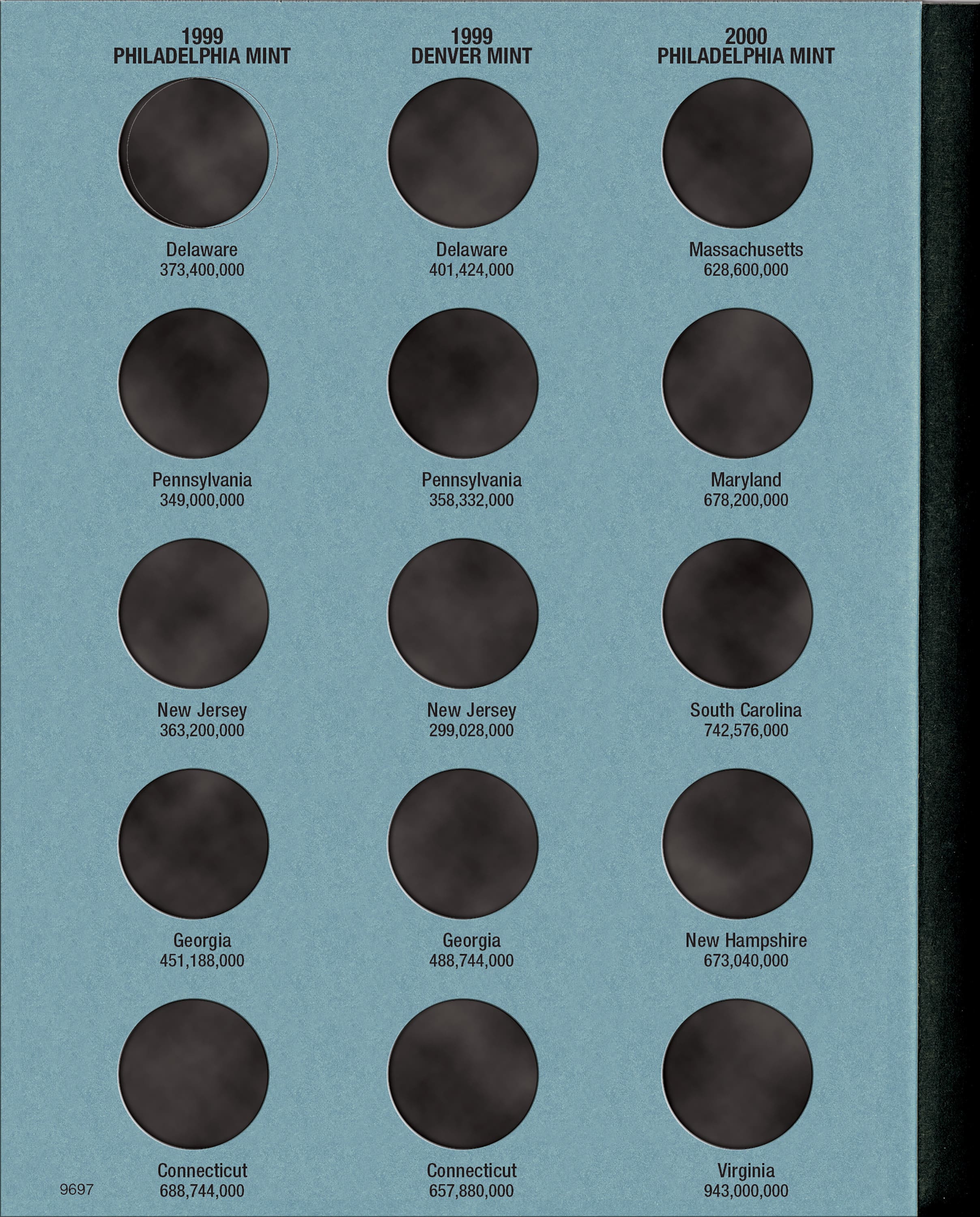Official Whitman® Coin Folder – Statehood Quarters Collection #1: 1999-2001
