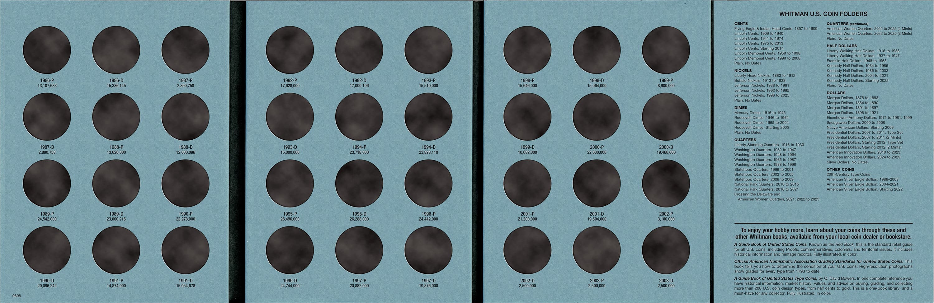 Official Whitman® Coin Folder – Kennedy Half Dollars Collection #2: 1986-2003