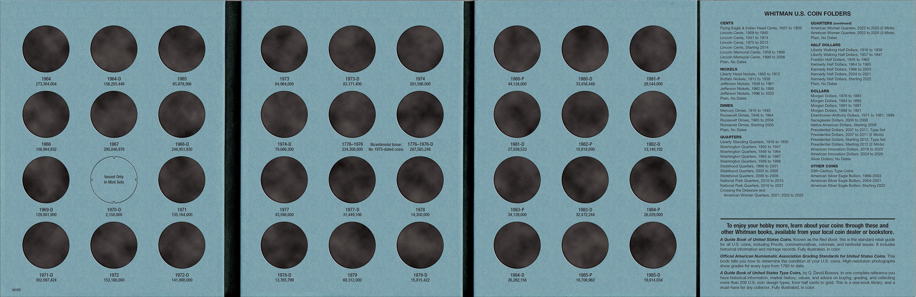 Official Whitman® Coin Folder – Kennedy Half Dollars Collection #1: 1964-1985