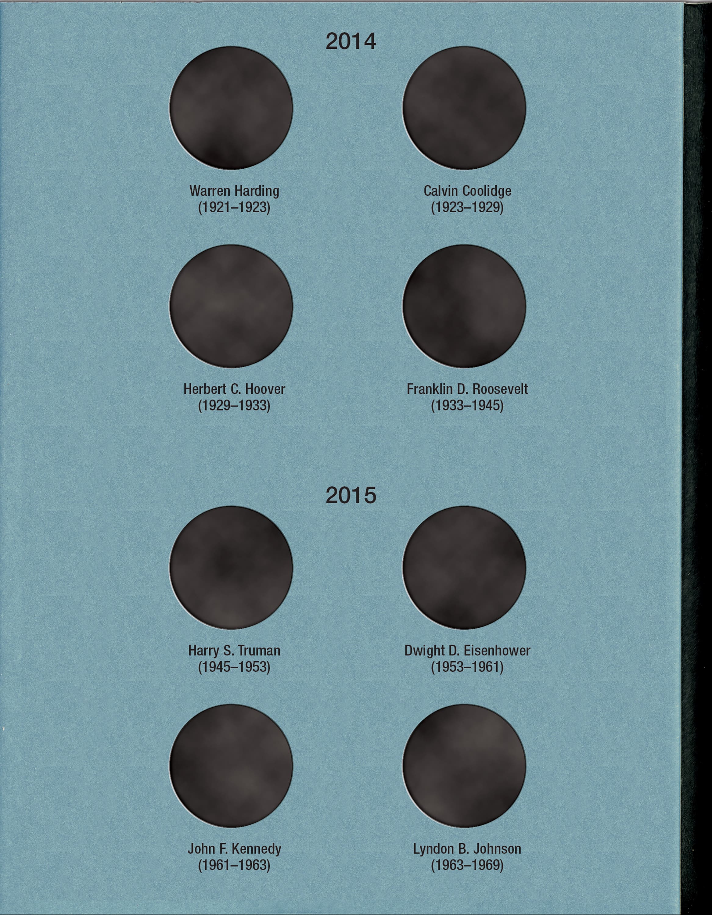 Official Whitman® Coin Folder – Presidential Dollars Collection #2: 2012-2016 (Single Mint)