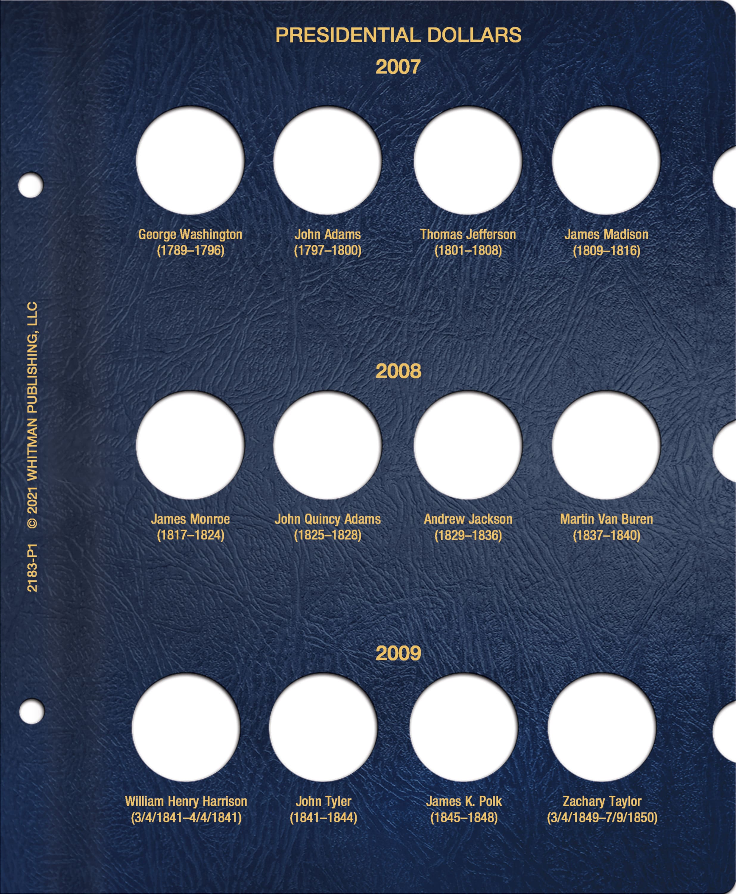 Whitman Classic® Coin Album - Presidential Dollars: Starting 2007