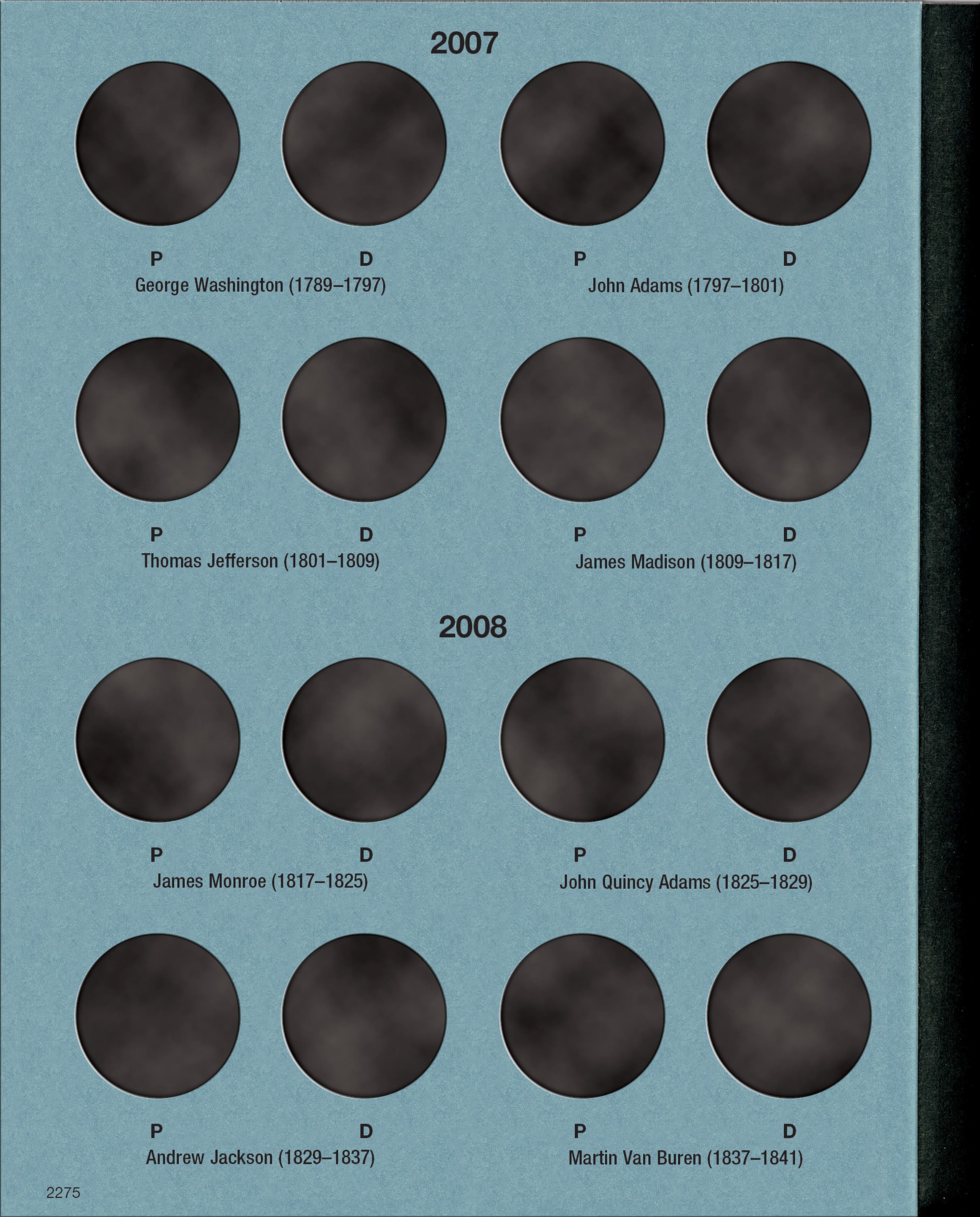 Official Whitman® Coin Folder – Presidential Dollars Collection #1: 2007-2011