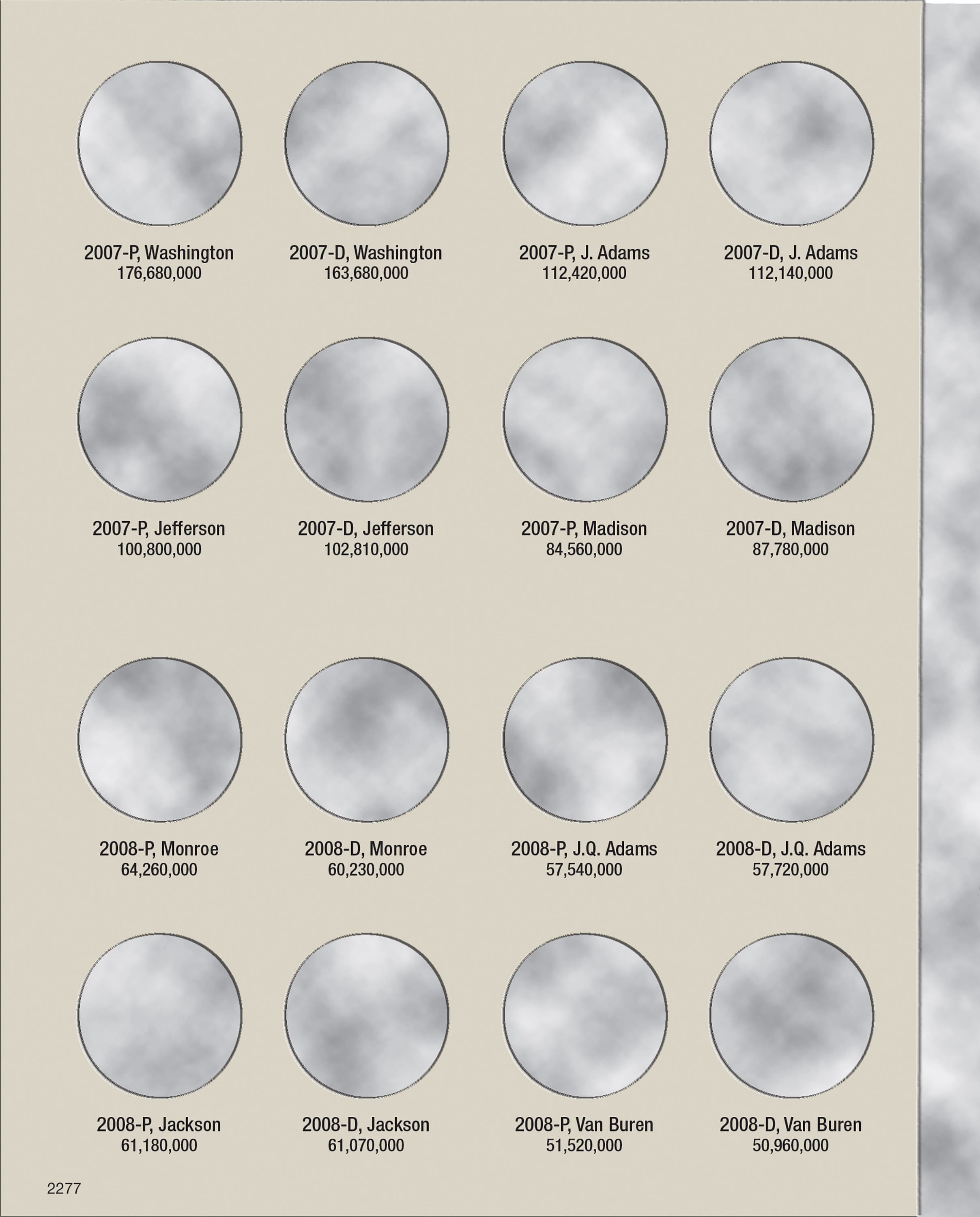 H.E. Harris® Coin Folder – Presidential Dollars Collection #1: 2007-2011 – P