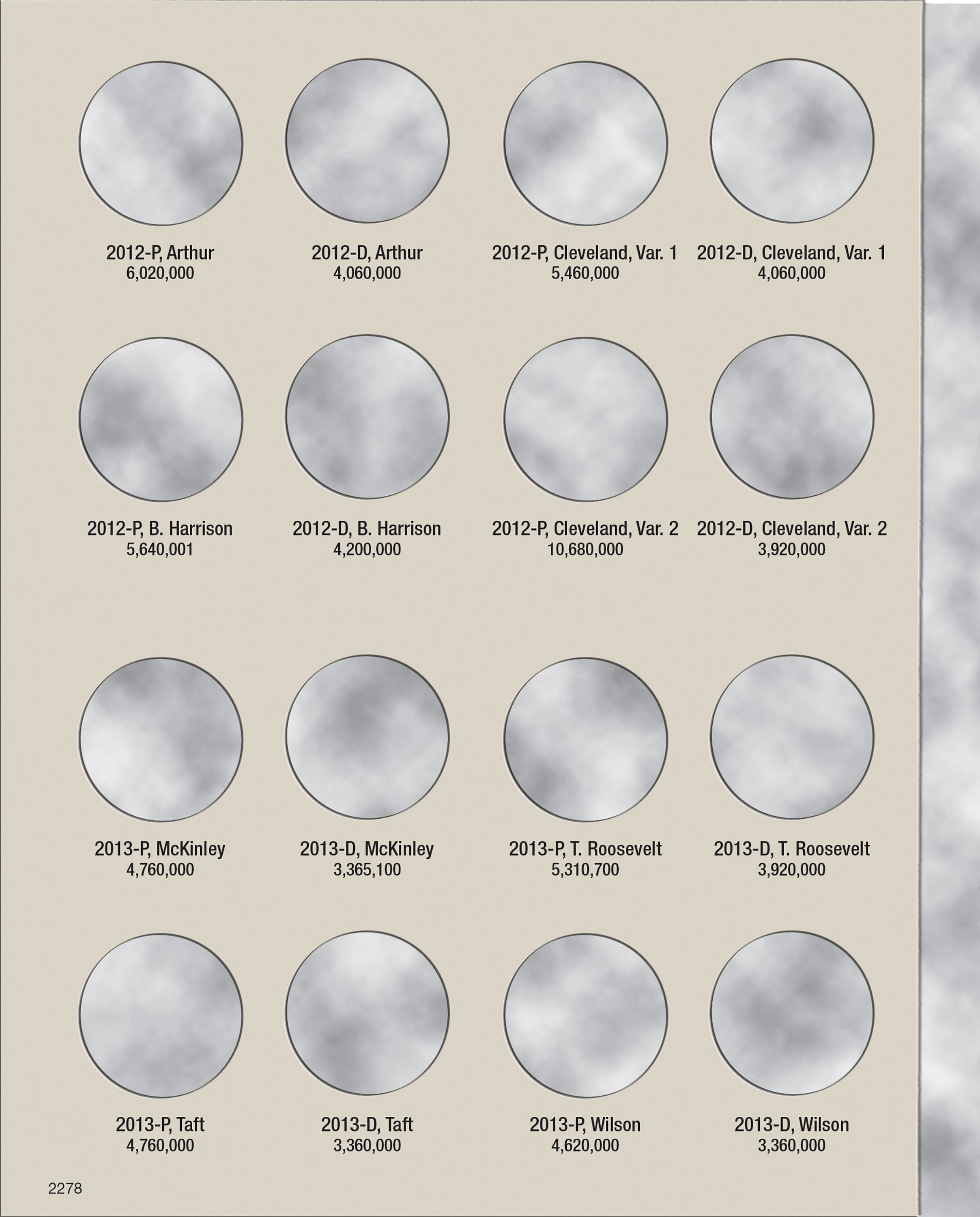 H.E. Harris® Coin Folder – Presidential Dollars Collection #2: Starting 2012