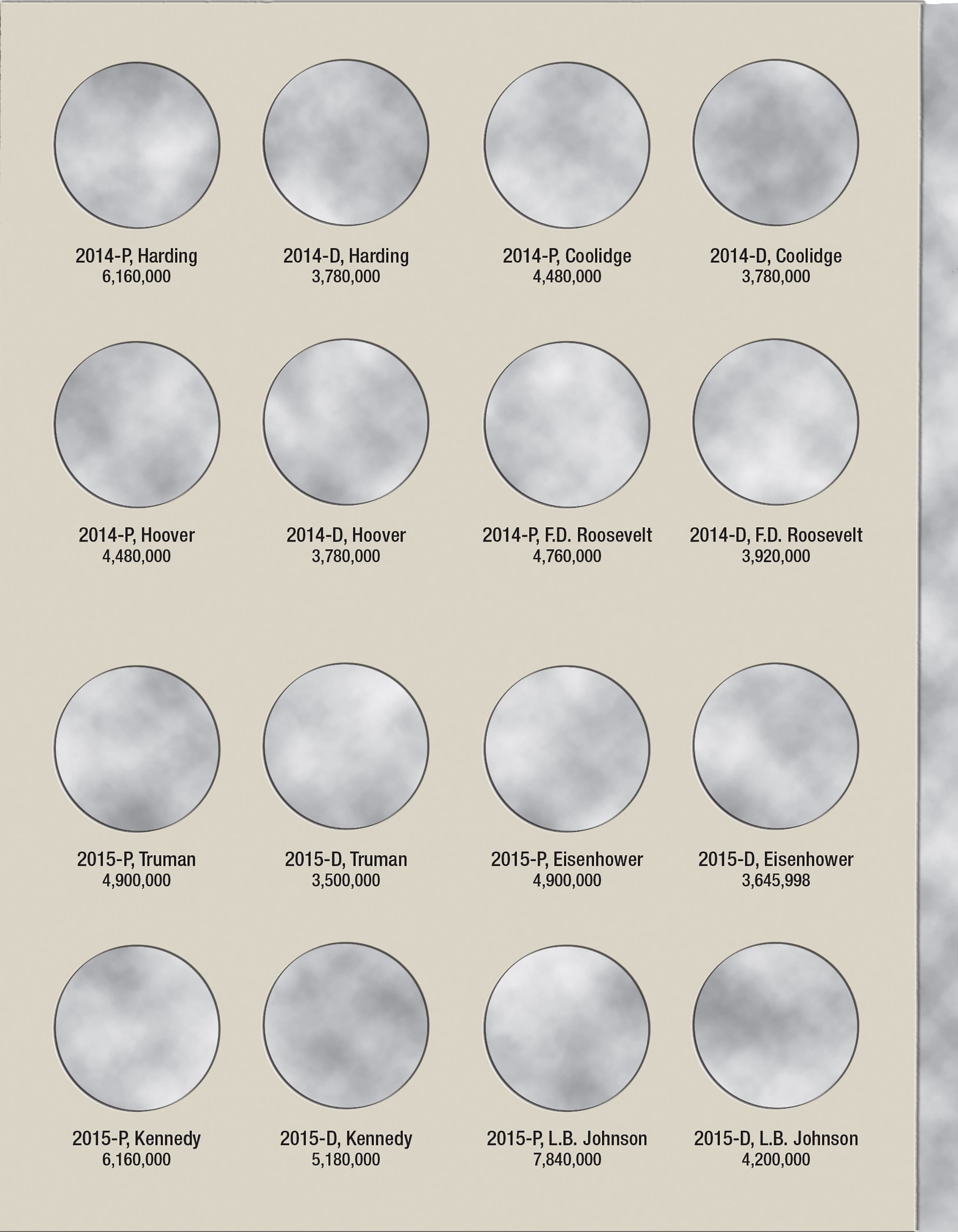 H.E. Harris® Coin Folder – Presidential Dollars Collection #2: Starting 2012