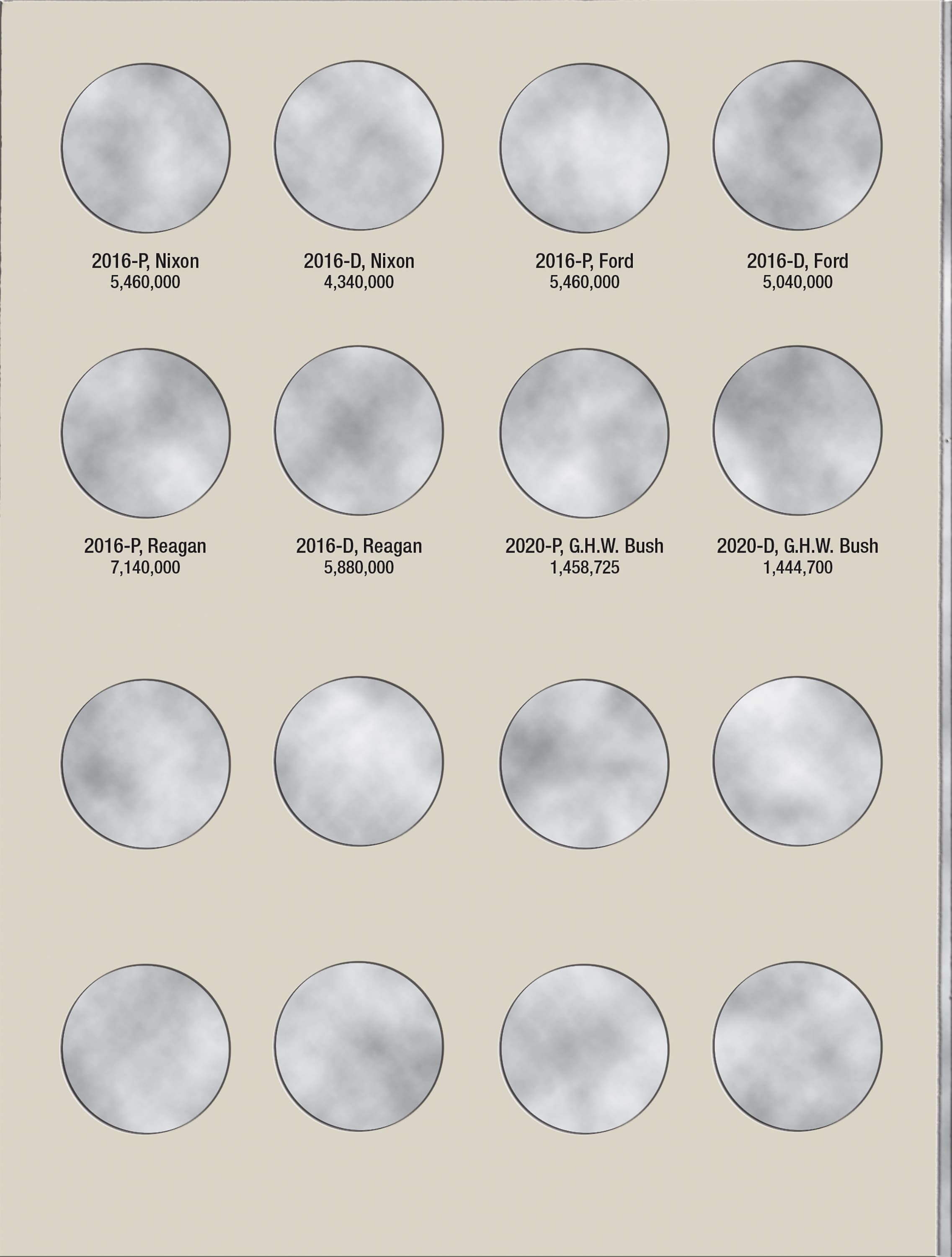 H.E. Harris® Coin Folder – Presidential Dollars Collection #2: Starting 2012