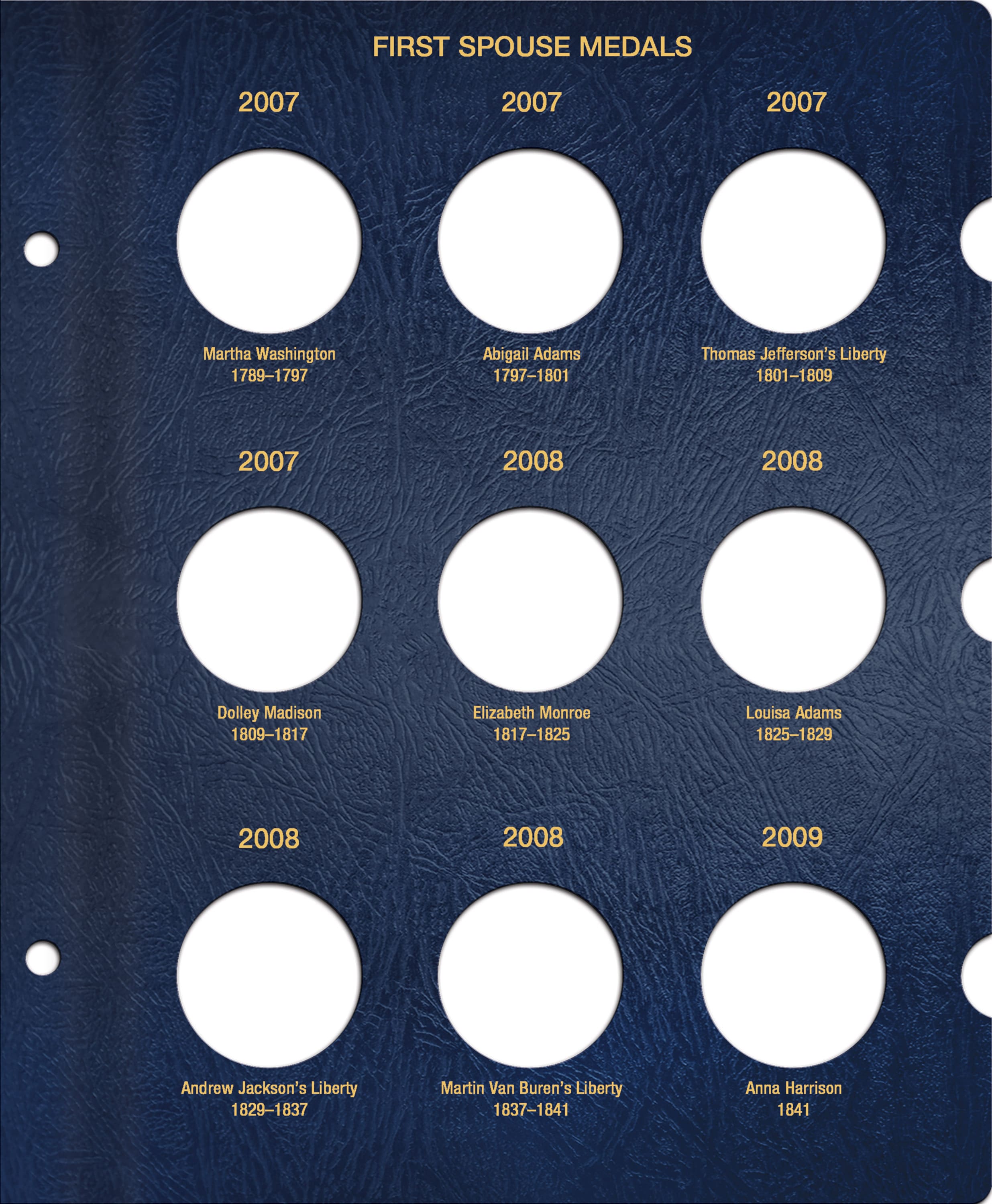 Whitman Classic® Coin Album – Presidential First Spouse Medals: 2007-2016
