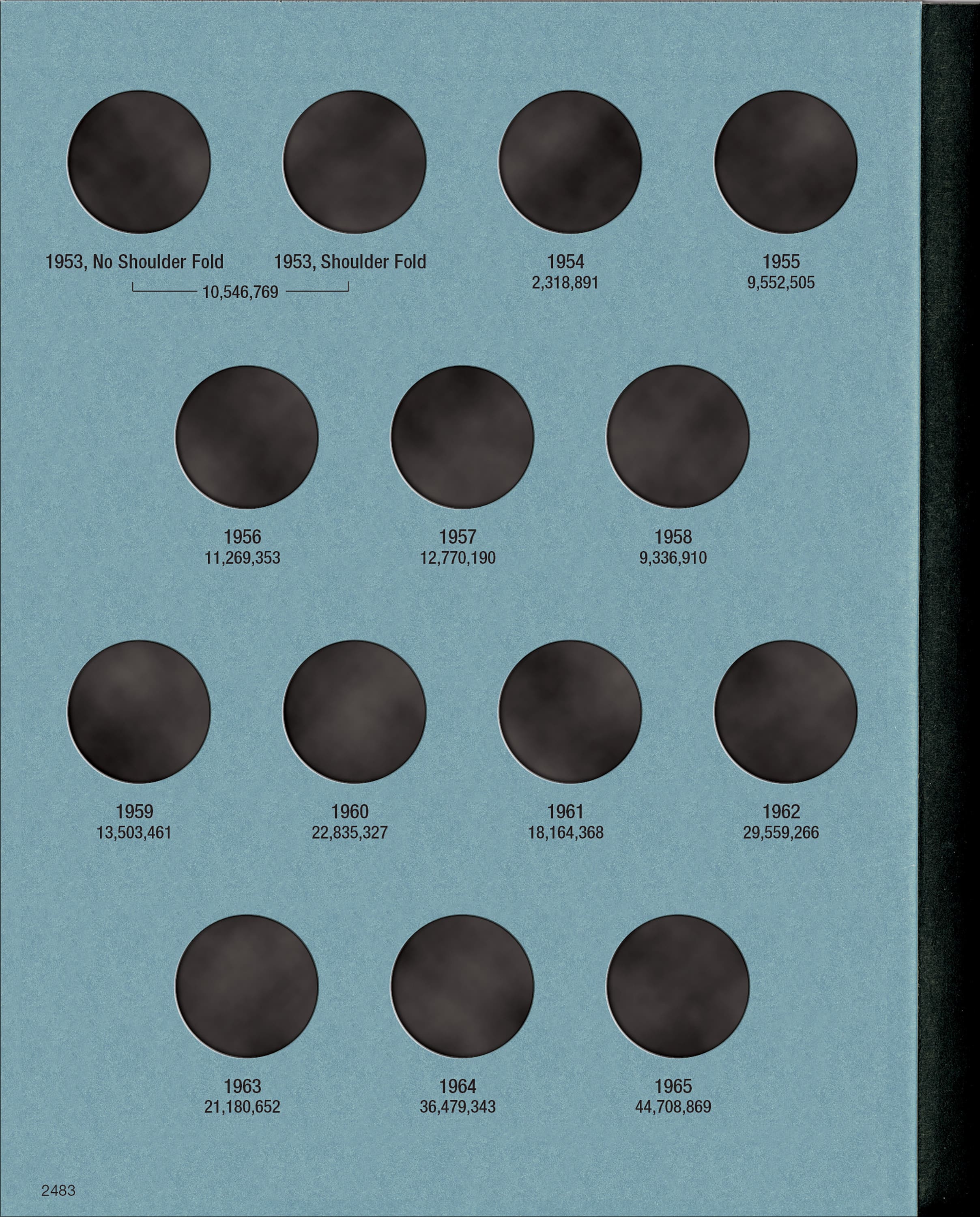 Official Whitman® Coin Folder – Canada Quarters (25 Cents) Collection #3: 1953-1989