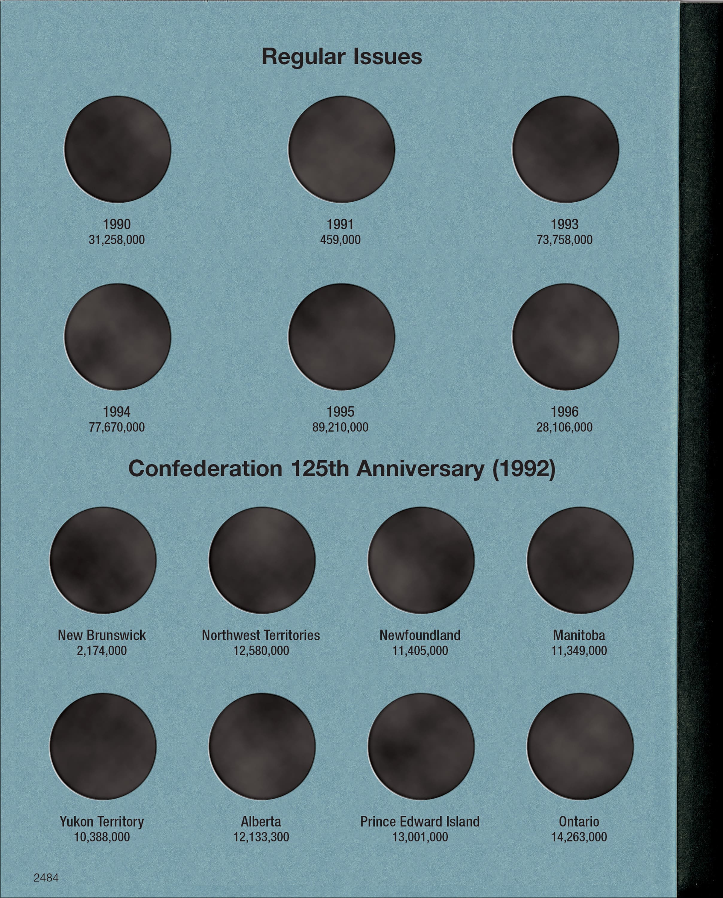 Official Whitman® Coin Folder – Canada Quarters (25 Cents) Collection #4 : 1990-2000