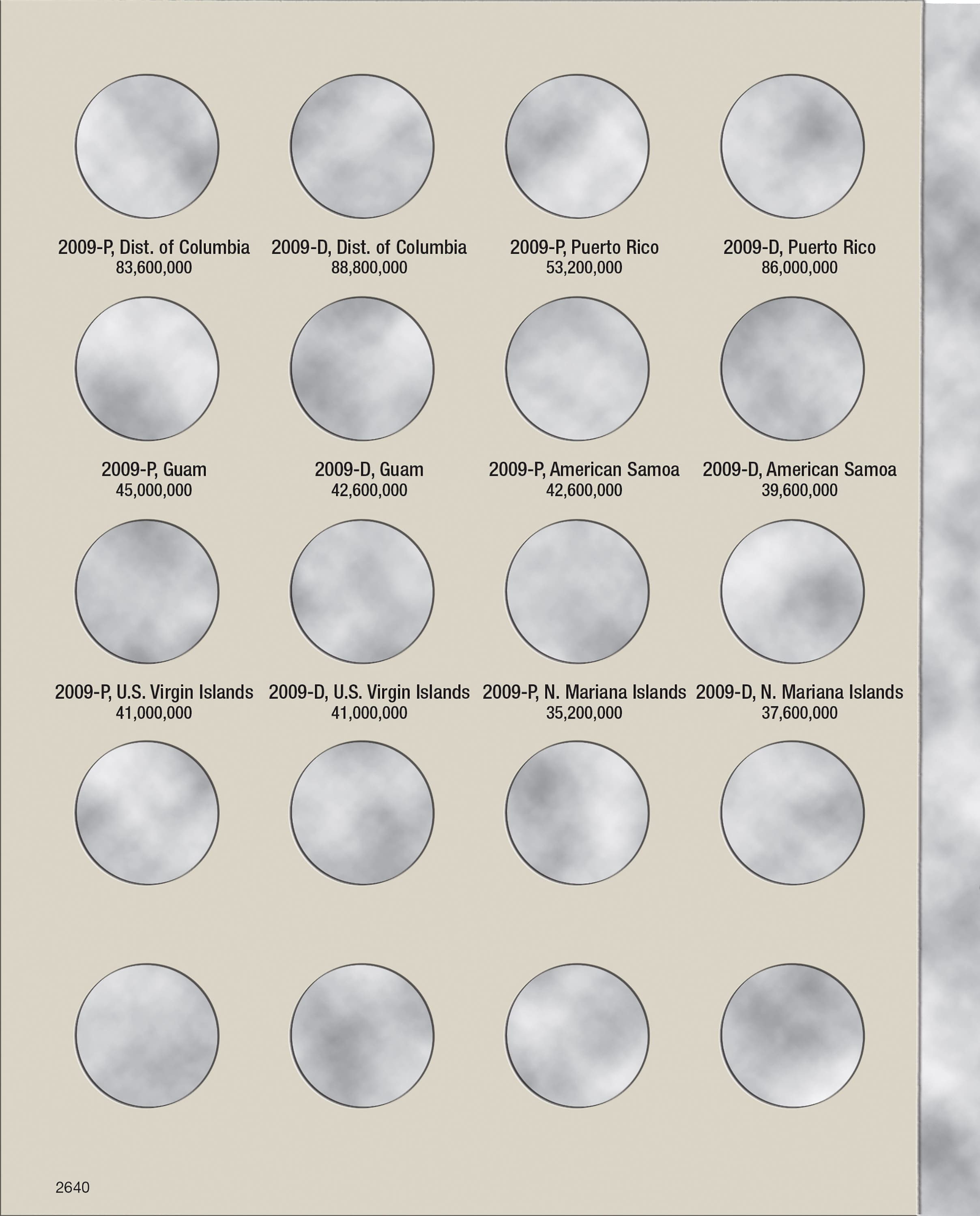 H.E. Harris® Coin Folder – Washington Quarters D.C. & Territories Collection #3: 2009