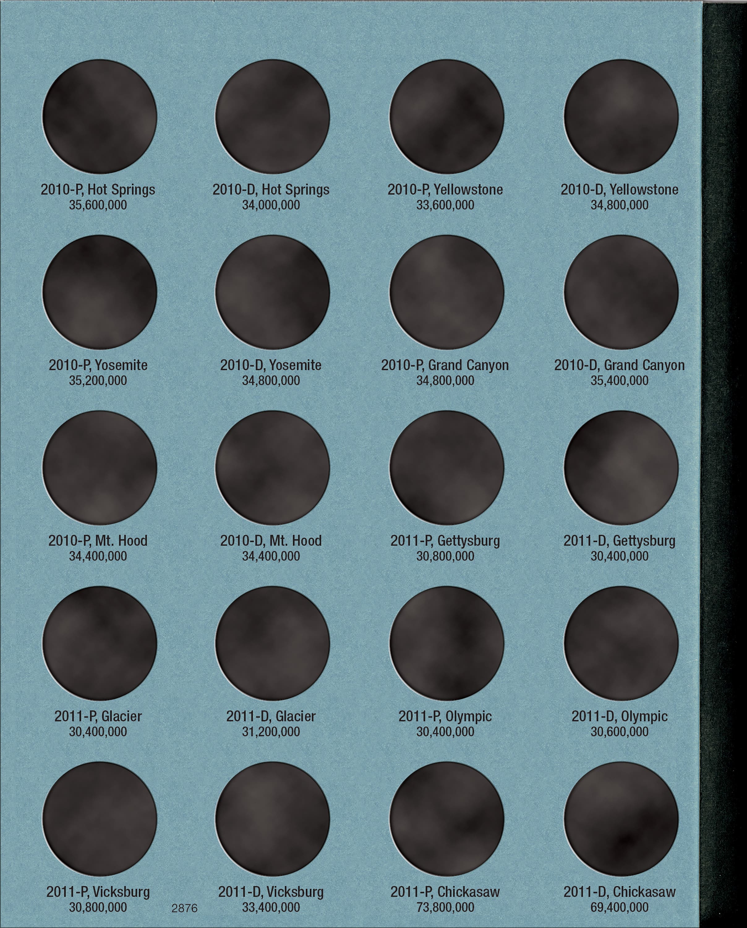 Official Whitman® Coin Folder – National Park Quarters Collection #1: 2010-2015
