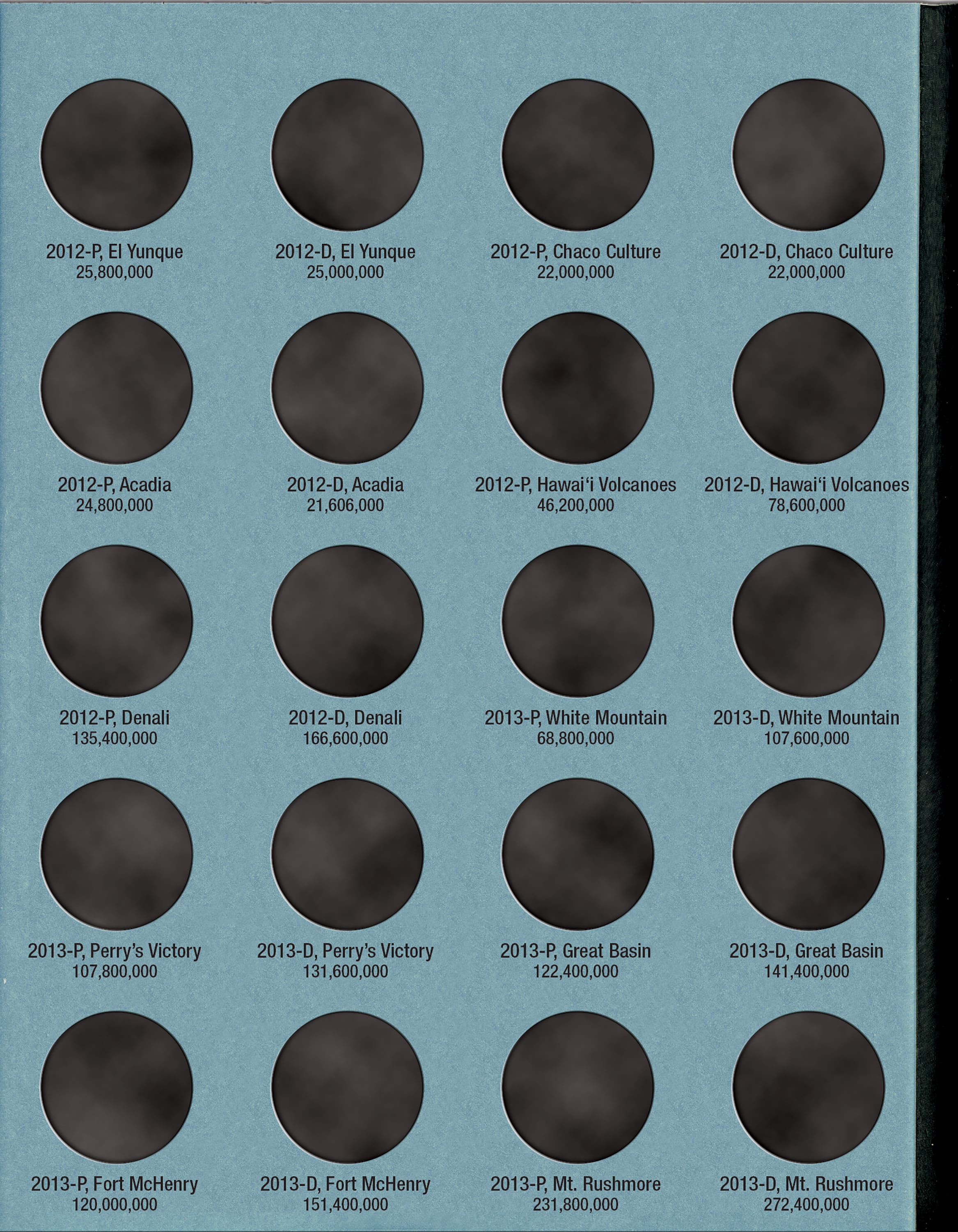 Official Whitman® Coin Folder – National Park Quarters Collection #1: 2010-2015