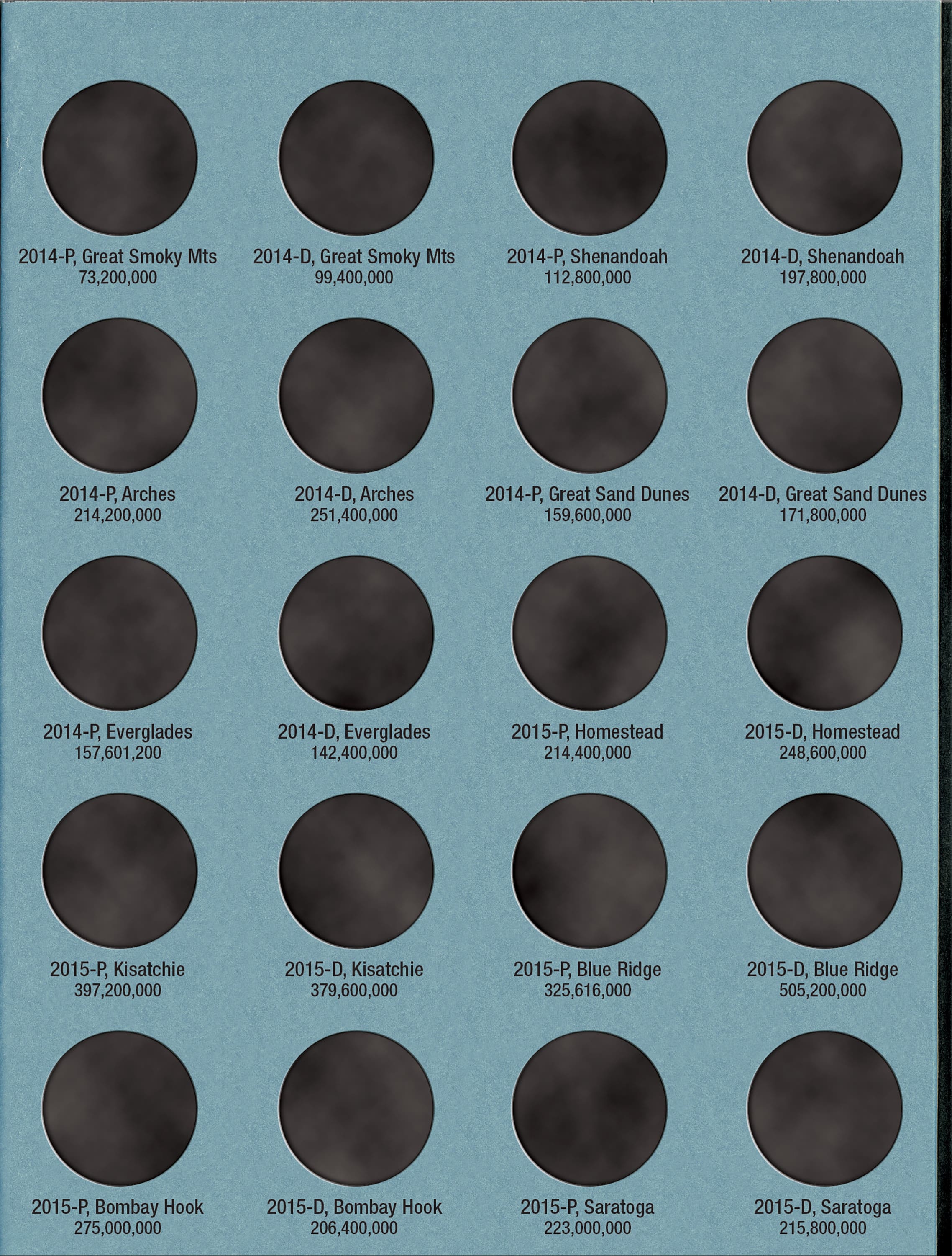 Official Whitman® Coin Folder – National Park Quarters Collection #1: 2010-2015