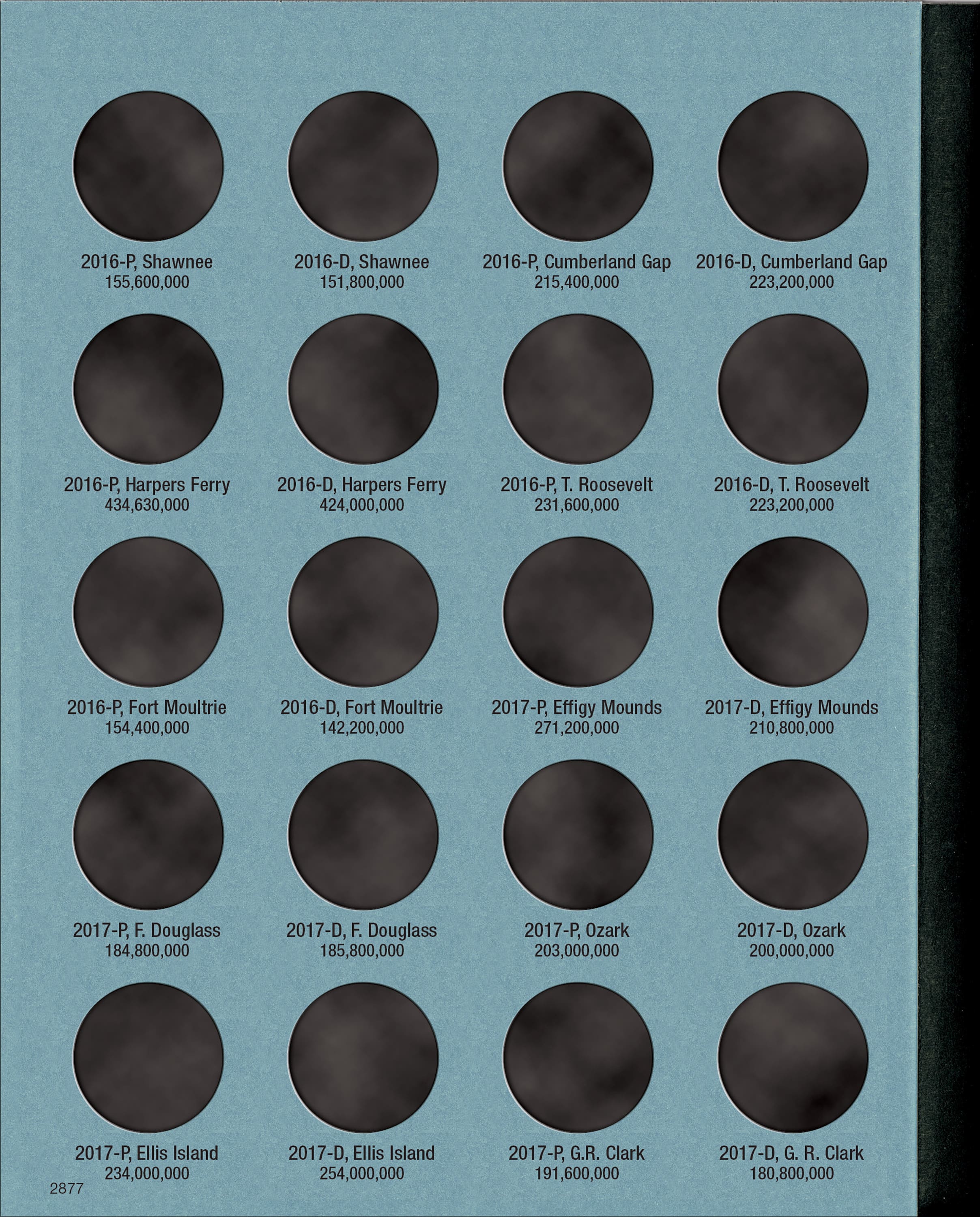 Official Whitman® Coin Folder – National Park Quarters Collection #2: 2016-2021