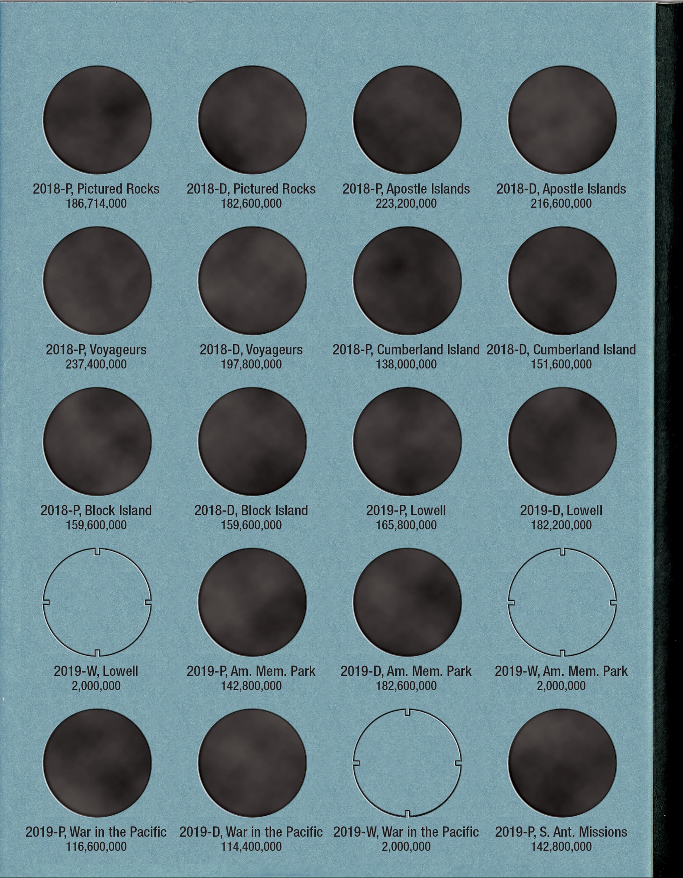 Official Whitman® Coin Folder – National Park Quarters Collection #2: 2016-2021