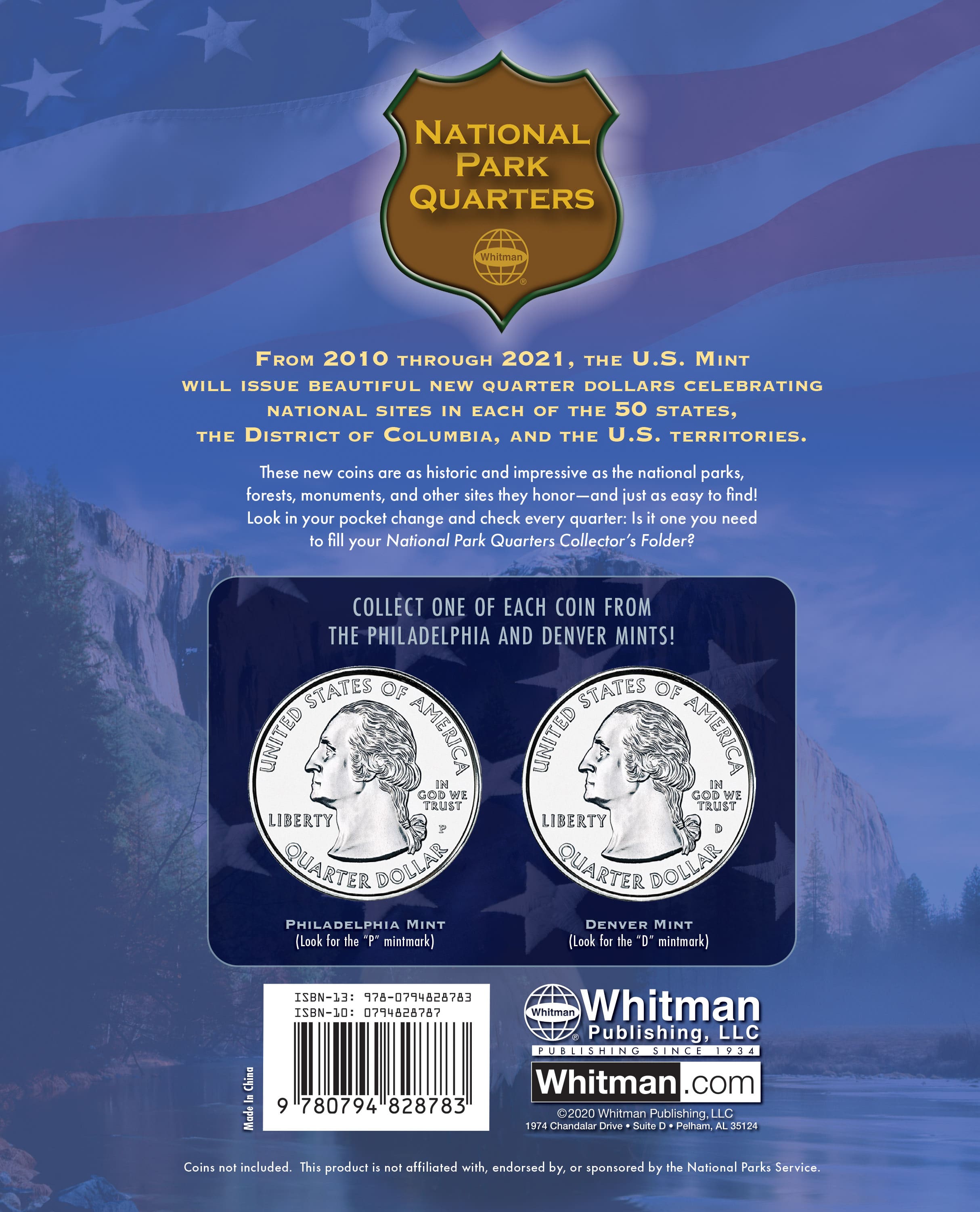 Official Whitman® Collector’s Edition Coin Folder – National Park Quarters: 2010-2021