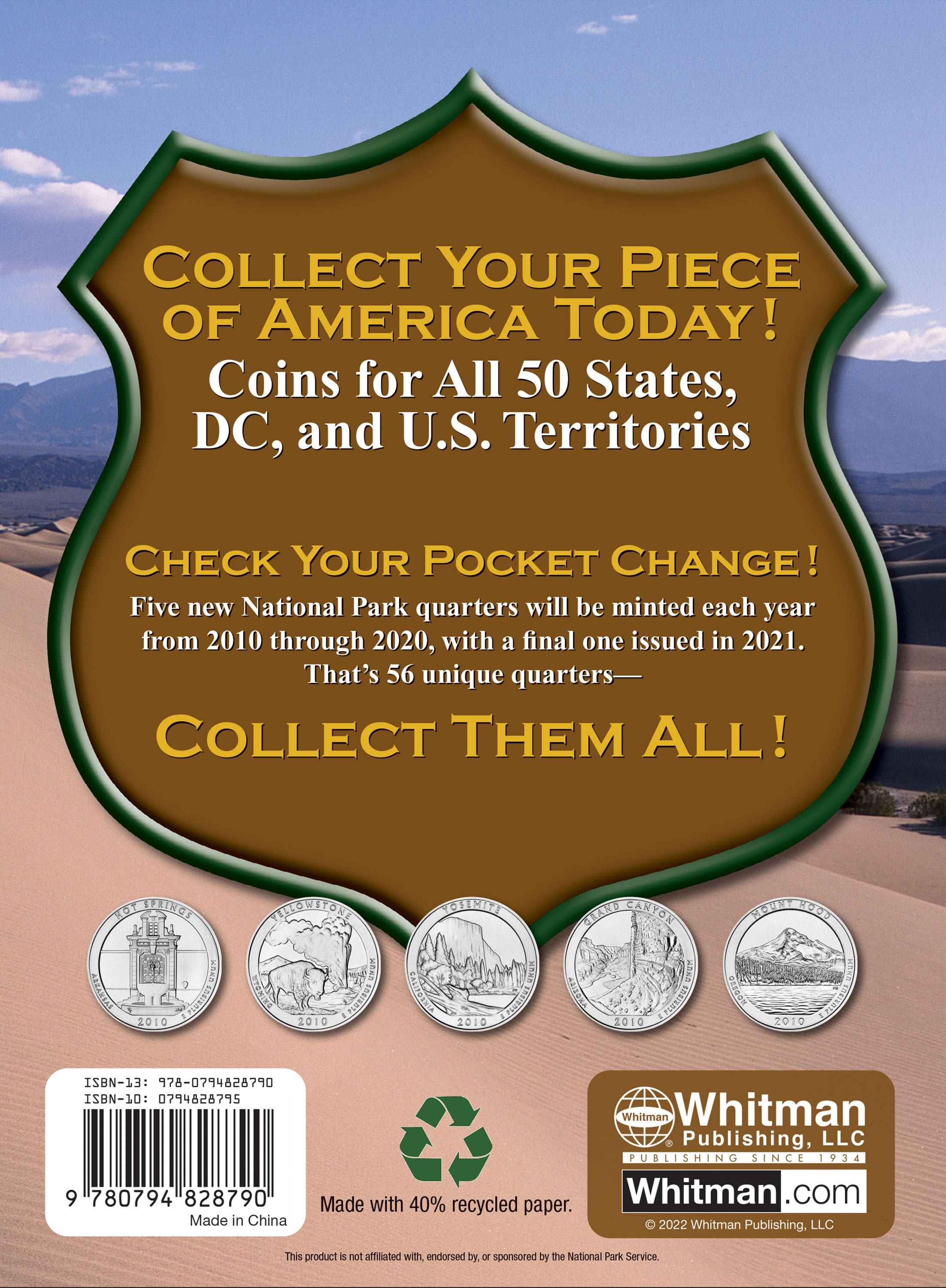 H.E. Harris® Collector’s Edition Coin Folder – National Park Quarters: 2010-2021