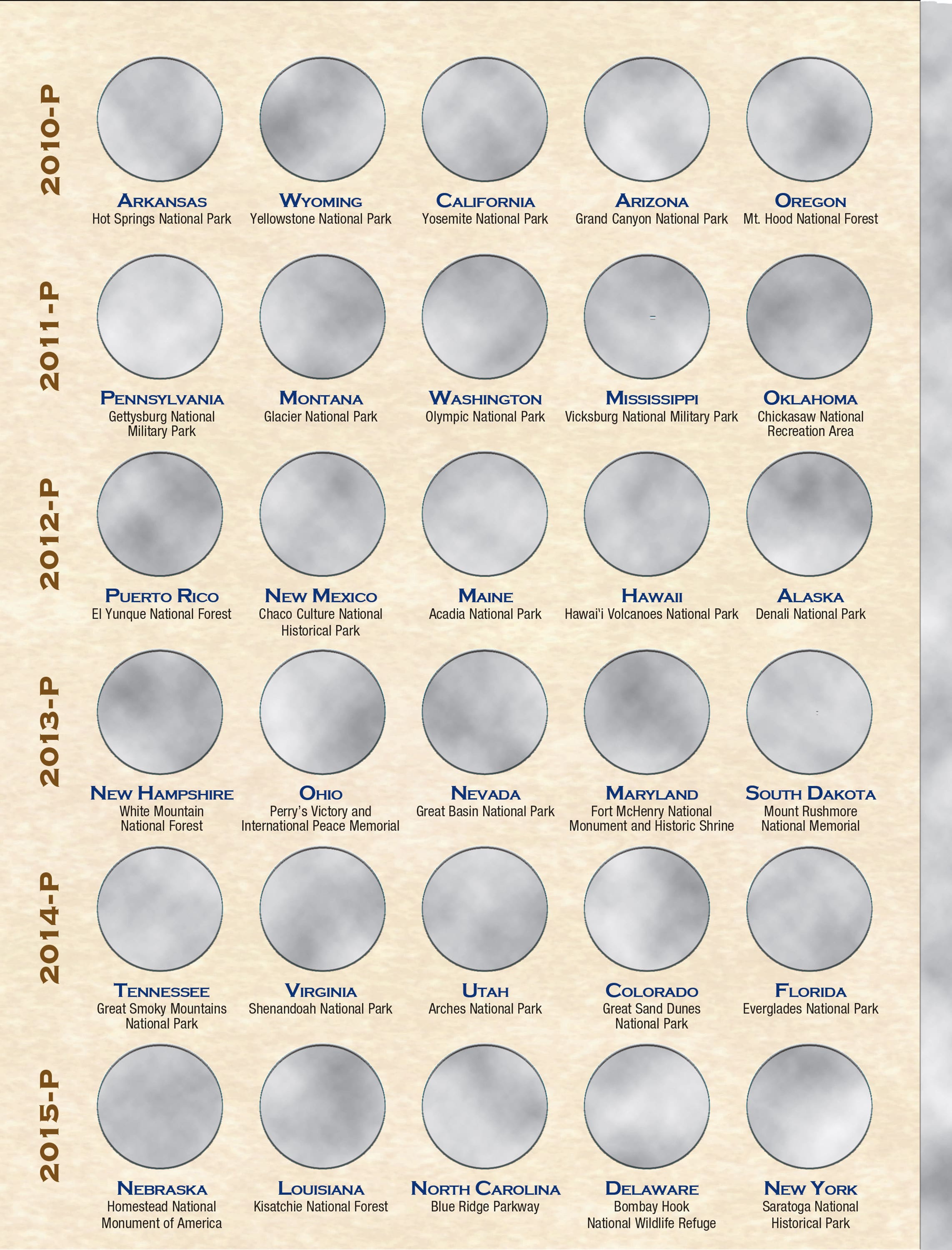 H.E. Harris® Collector’s Edition Coin Folder – National Park Quarters: 2010-2021