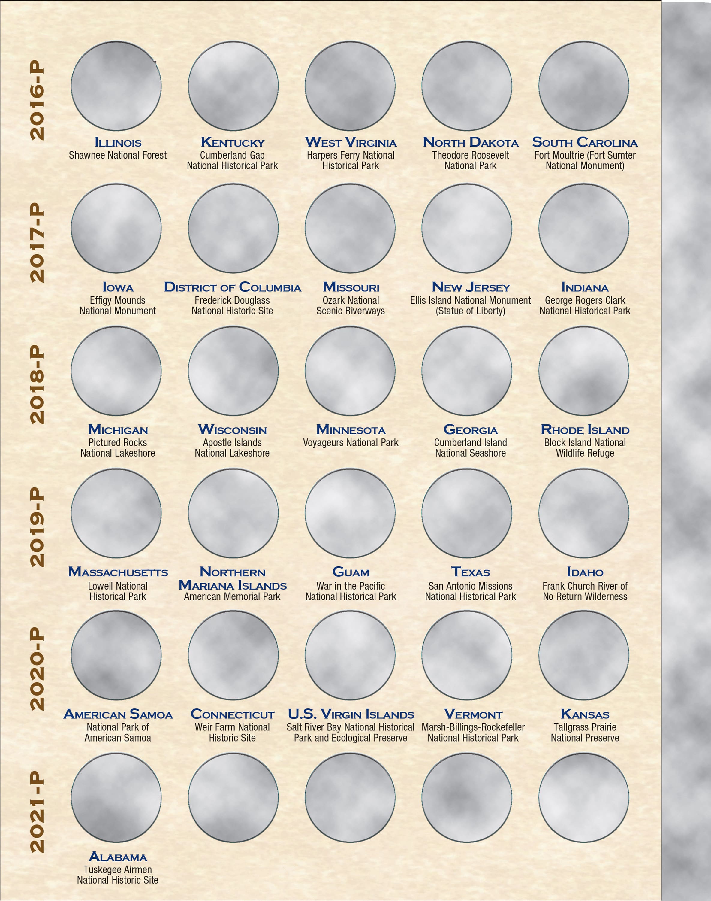 H.E. Harris® Collector’s Edition Coin Folder – National Park Quarters: 2010-2021